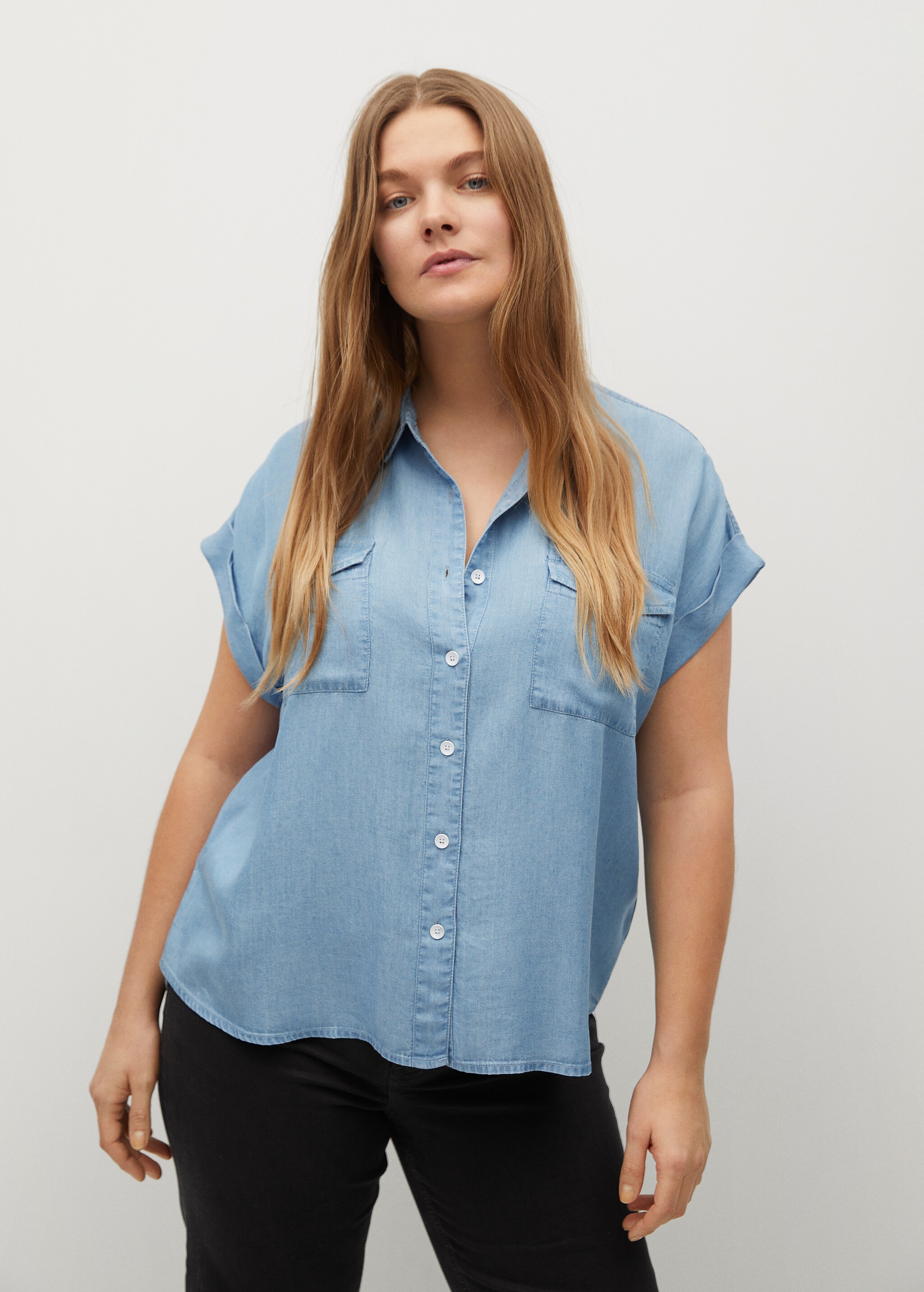 Camisa lyocell denim - Plano medio