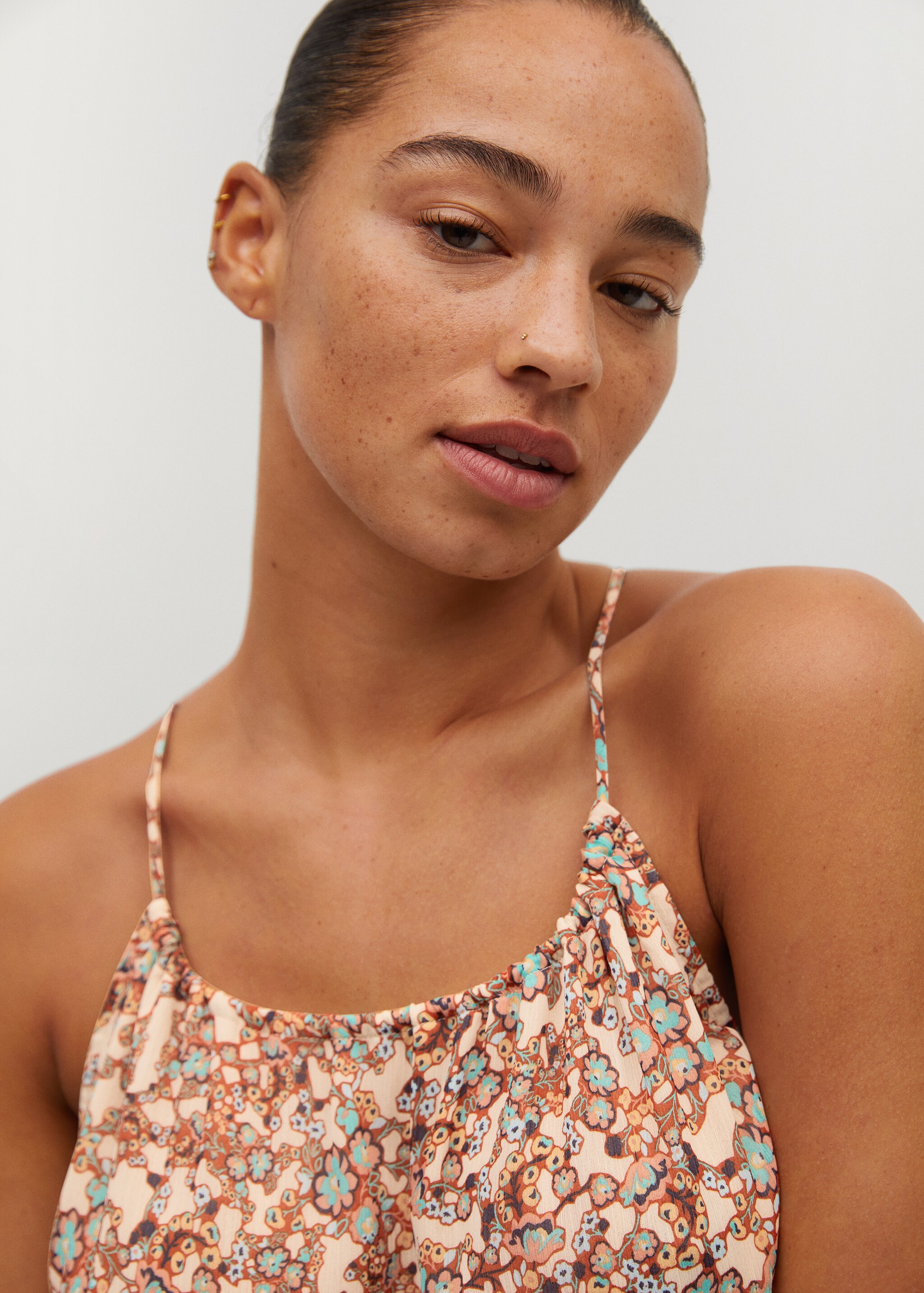 Flowy flower printed dress - Details of the article 1