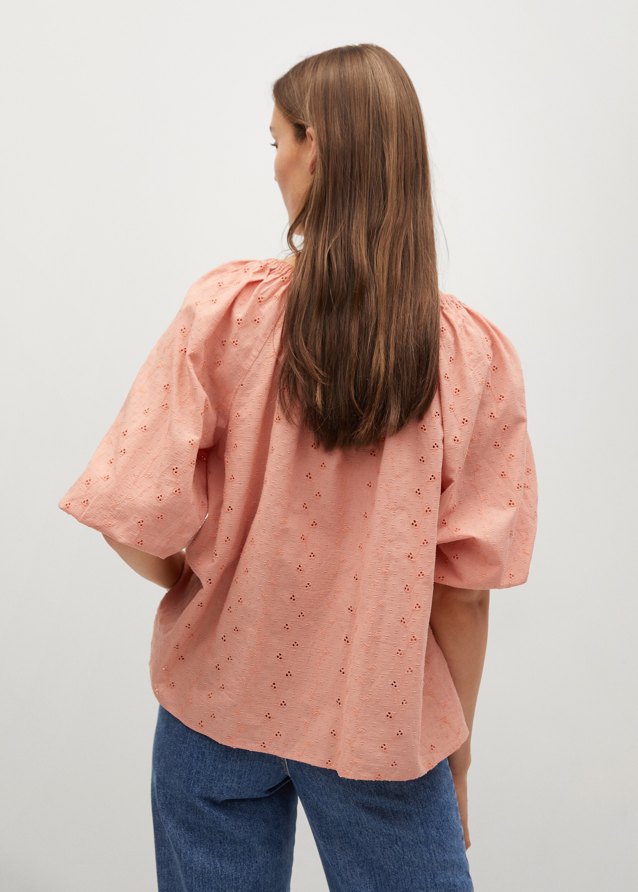 Blusa algodón bordado suizo - Reverso del artículo