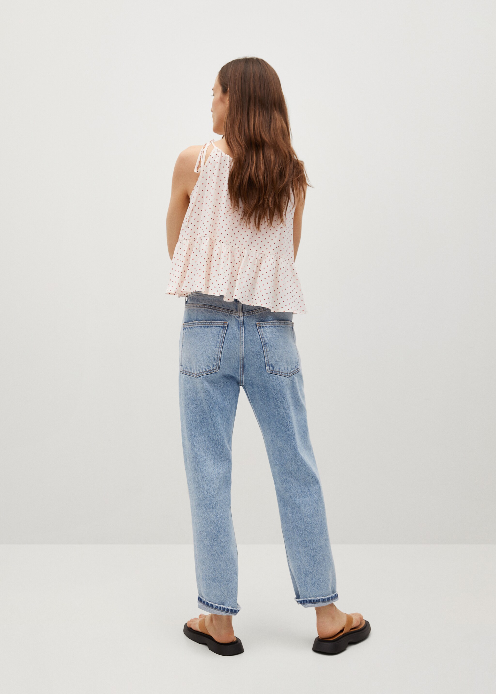 Ruffle printed top - Reverse of the article