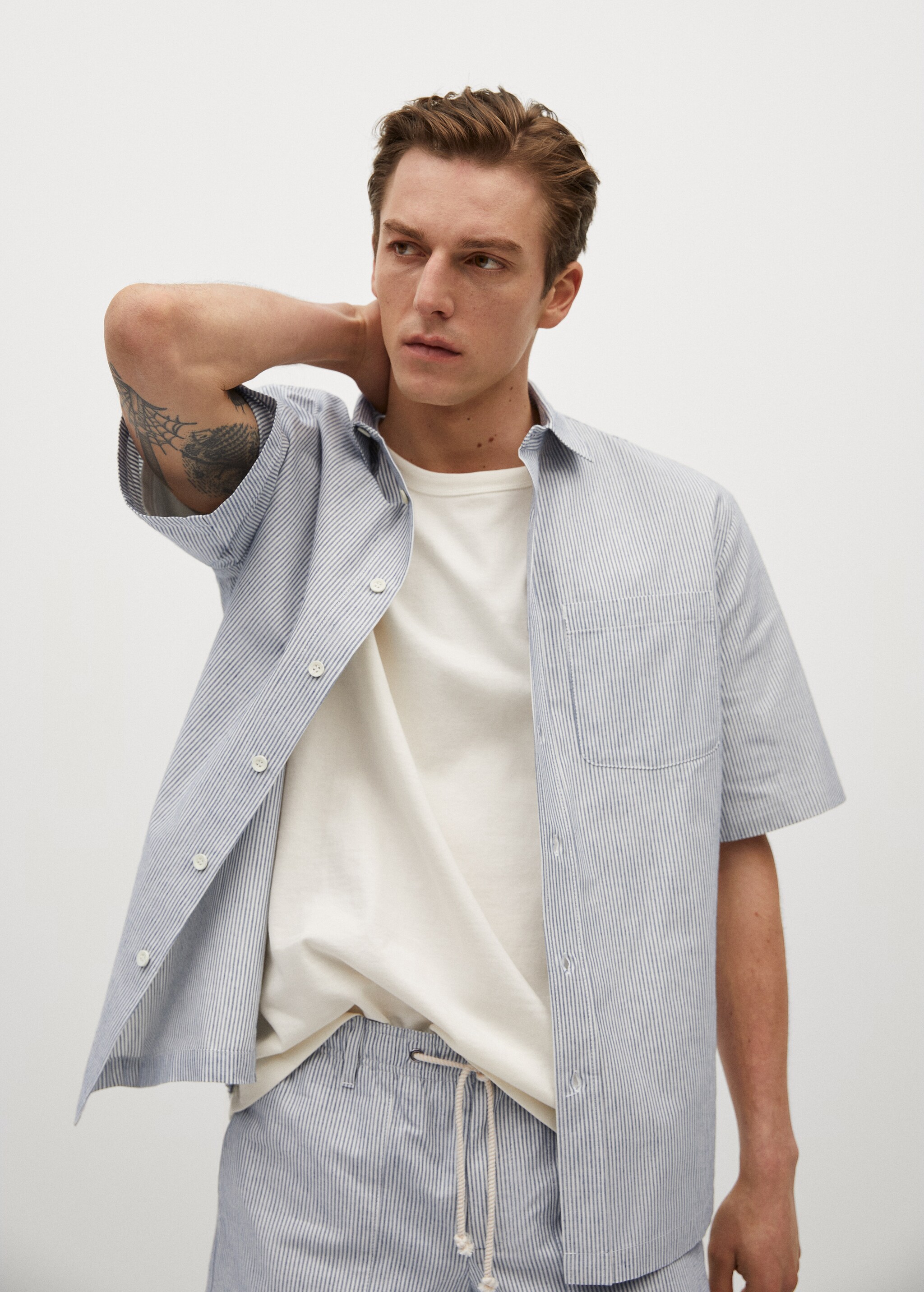 Camisa regular fit algodón rayas - Detalle del artículo 1