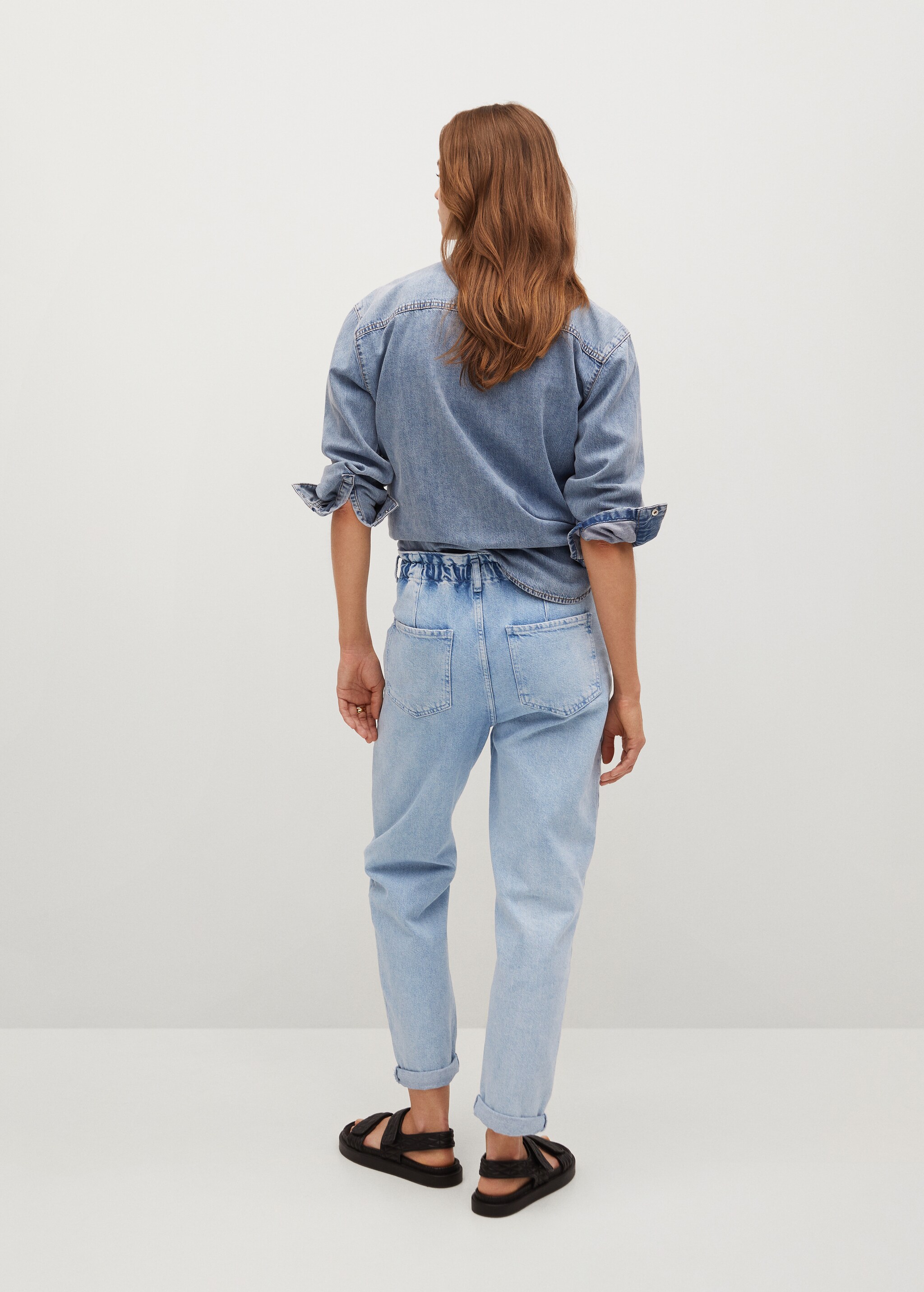 Jeans slouchy tiro alto - Reverso del artículo