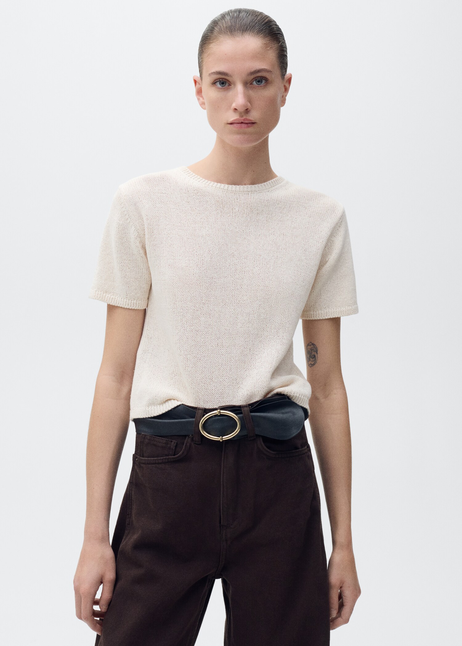 Jersei cotó punt màniga curta - Pla mig