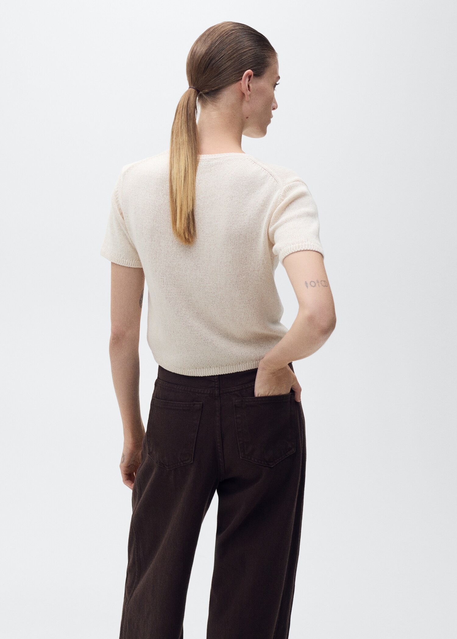 Jersei cotó punt màniga curta - Revers de l'article