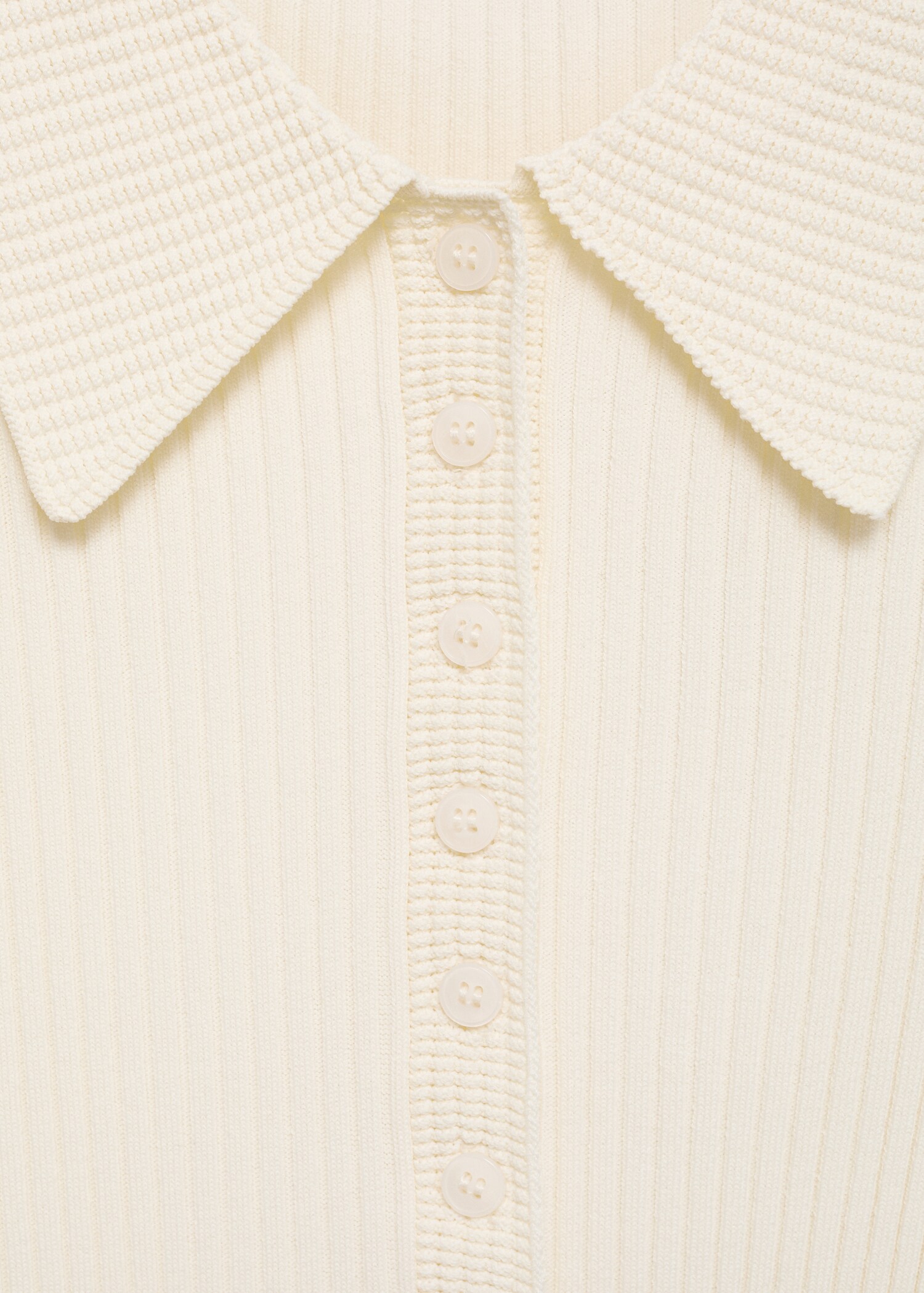 Pullover collo polo maglia a coste - Dettaglio dell'articolo 8