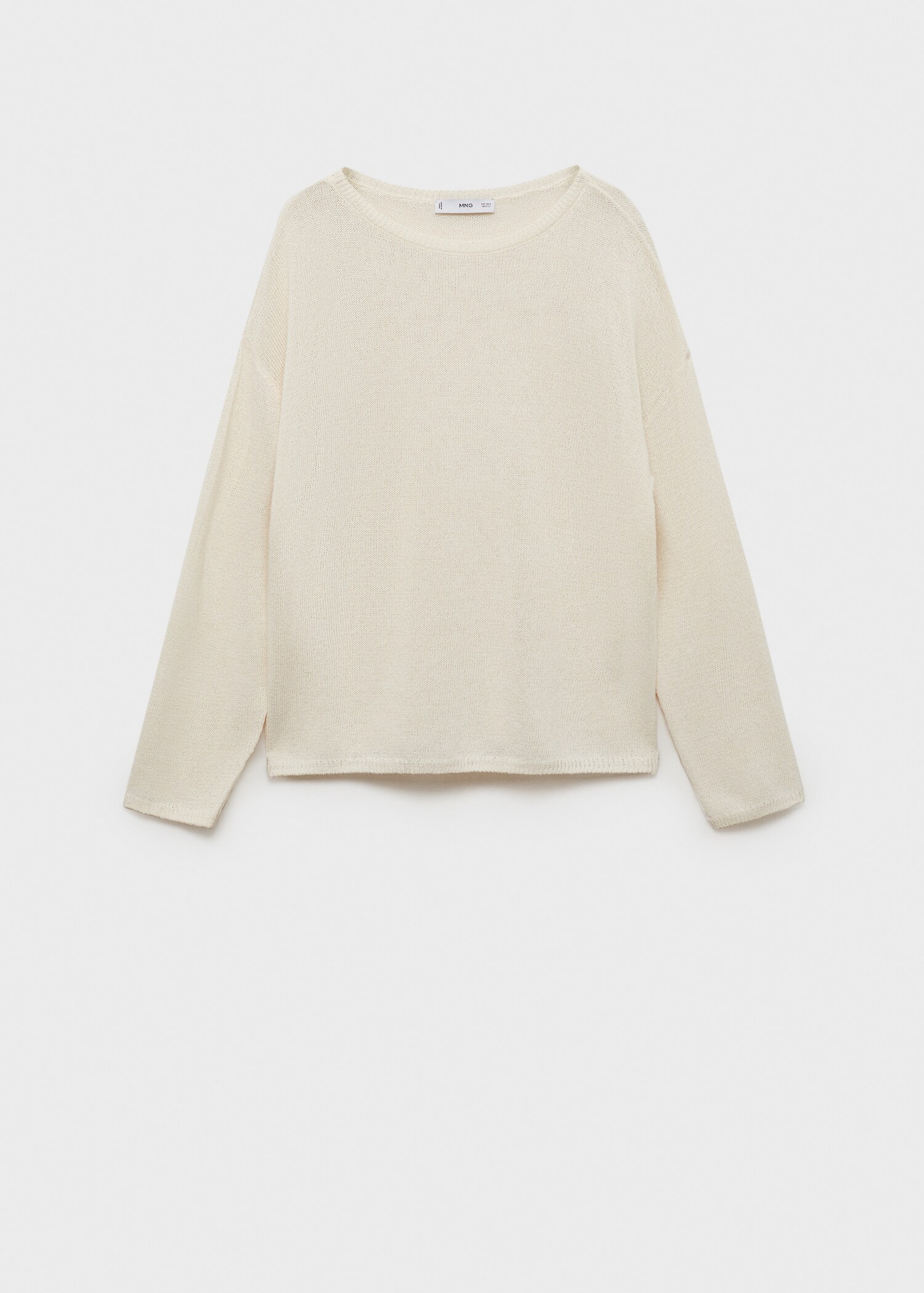 Boat-neck knitted sweater - Article without model