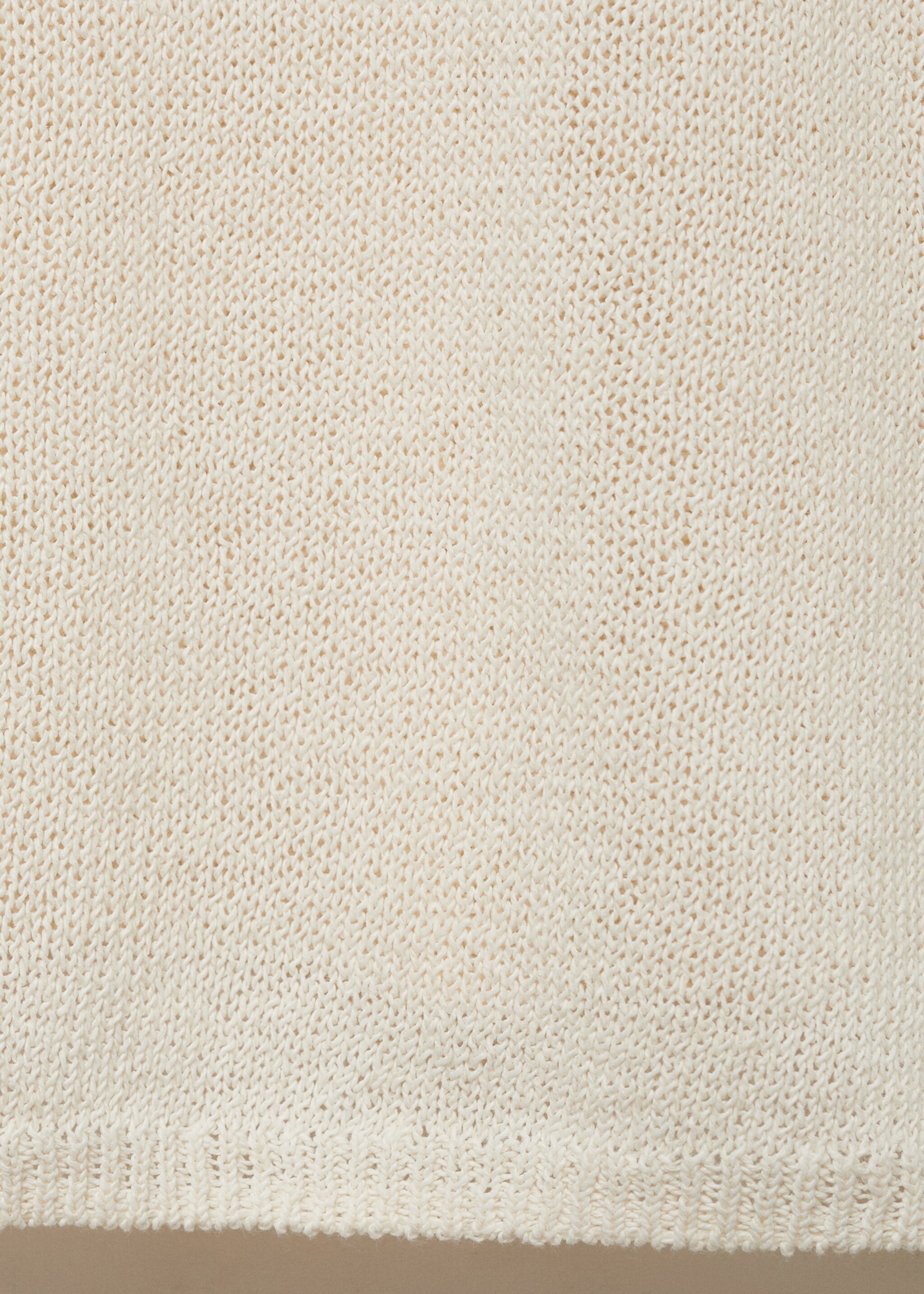 Boat-neck knitted sweater - Details of the article 0, Ecru. Ref: 87027174-00.