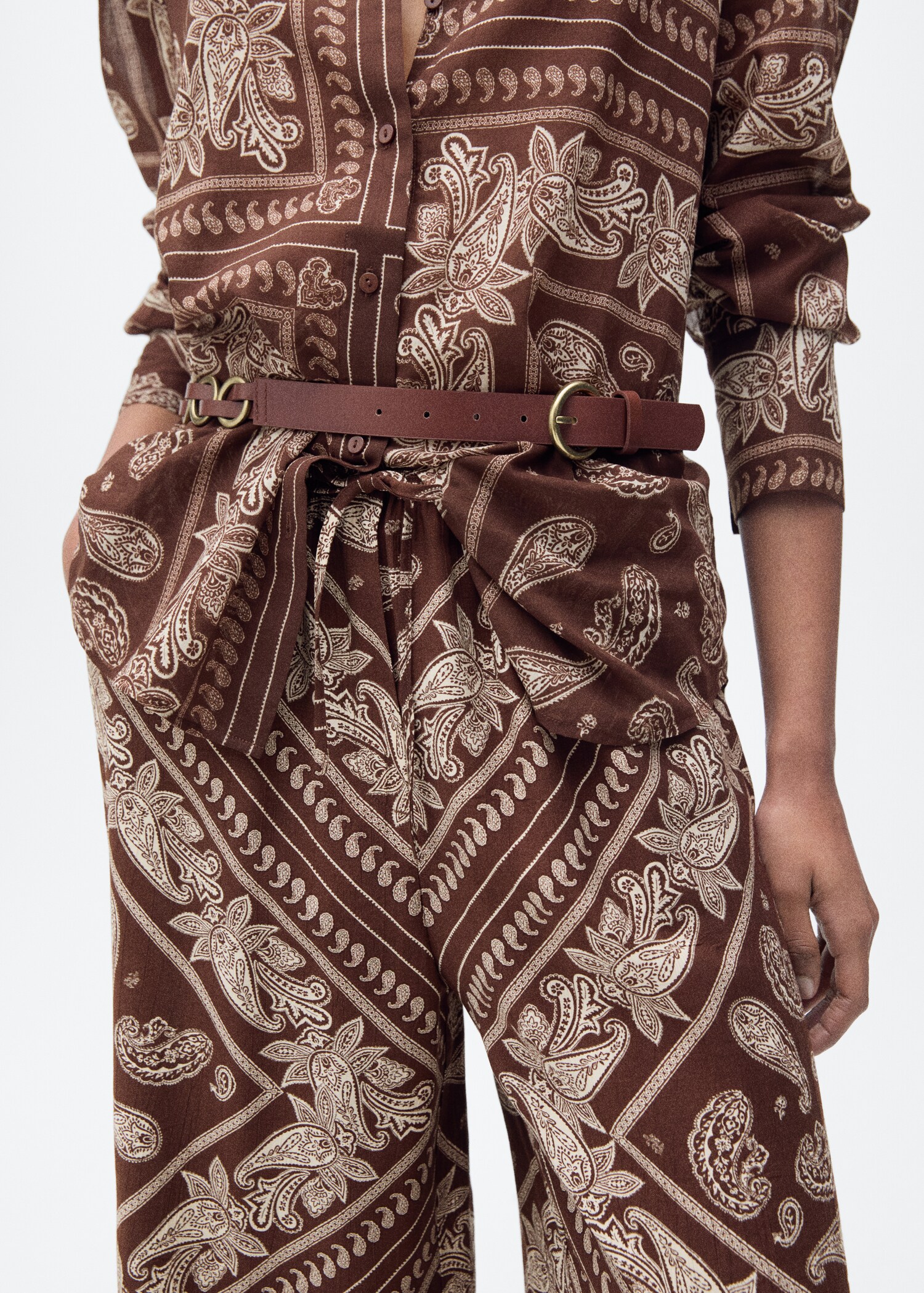 Paisley-print wide leg trousers - Details of the article 6