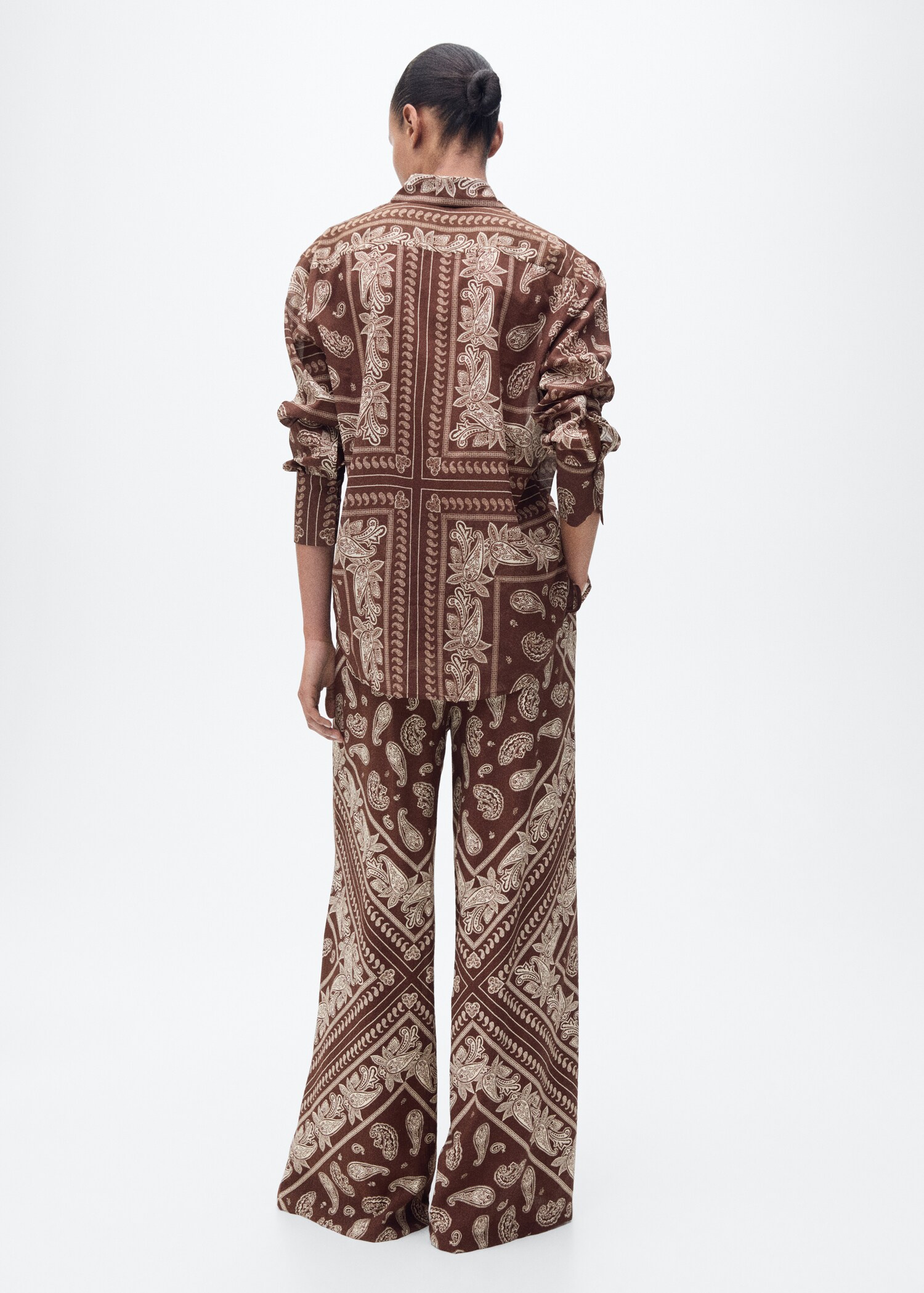 Paisley-print wide leg trousers - Reverse of the article