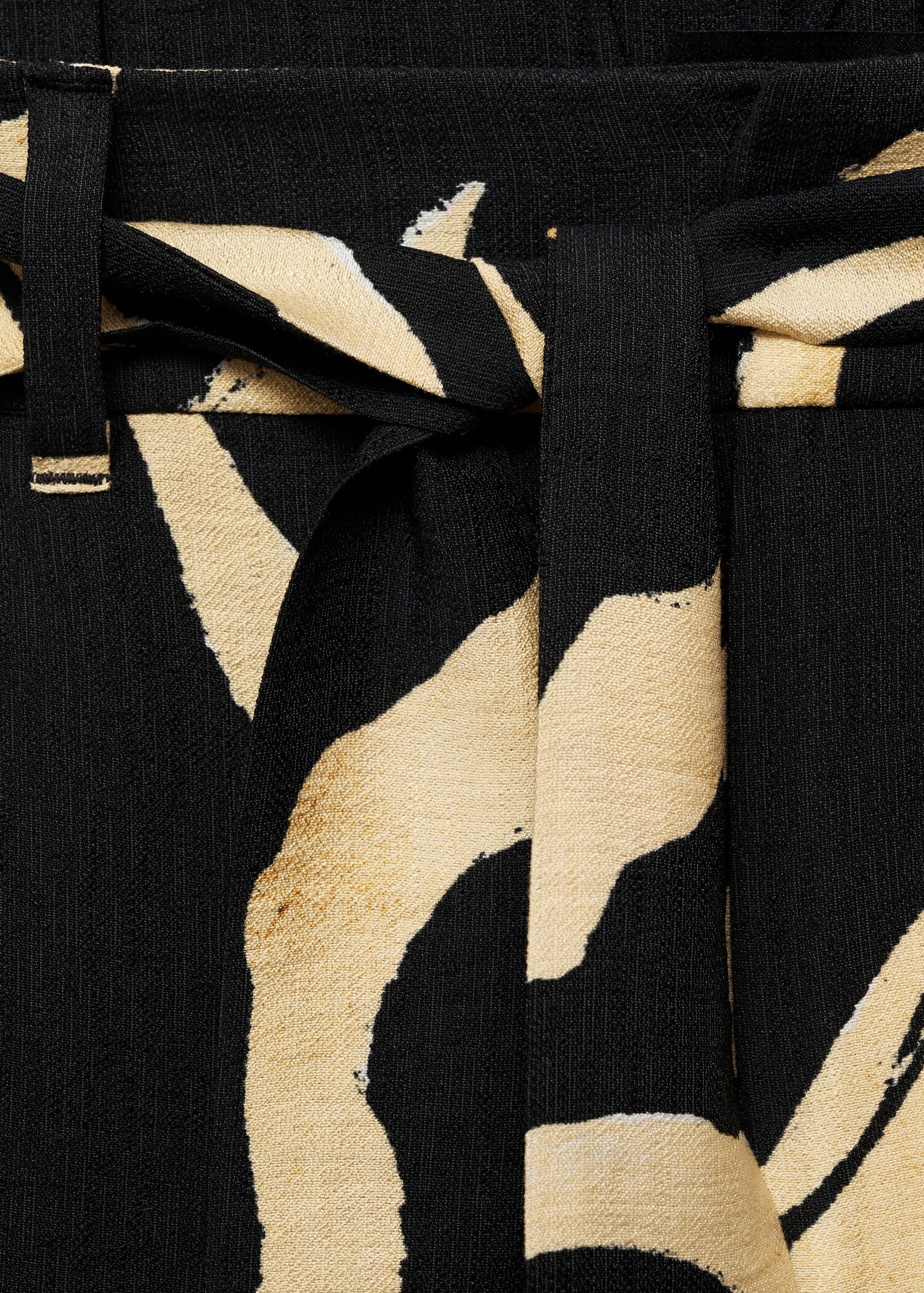 Gerade bedruckte Hose mit Gürtel - Detail des Artikels 0