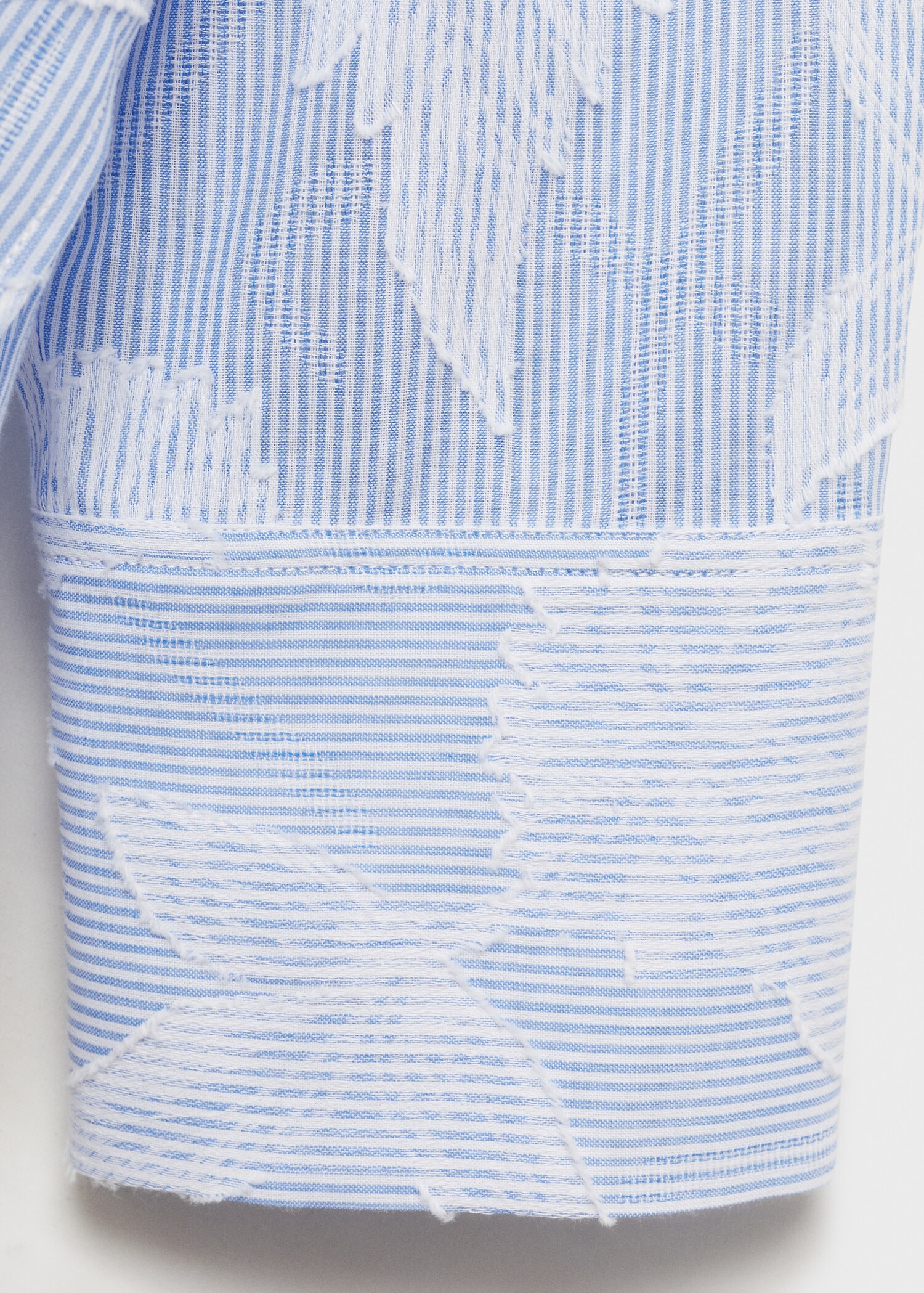 Embroidered oversized striped shirt - Details of the article 0
