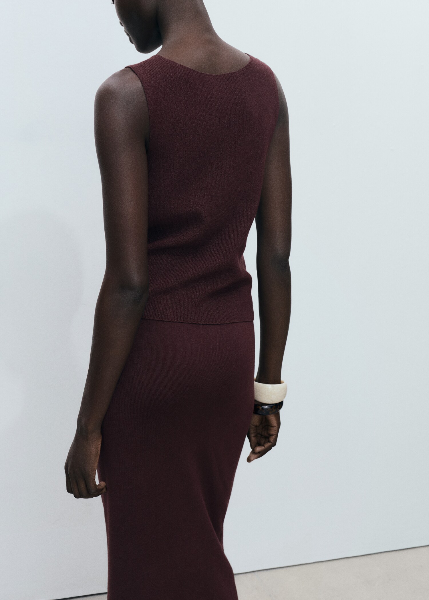 Geripptes Feinstrick-Top - Rückseite des Artikels