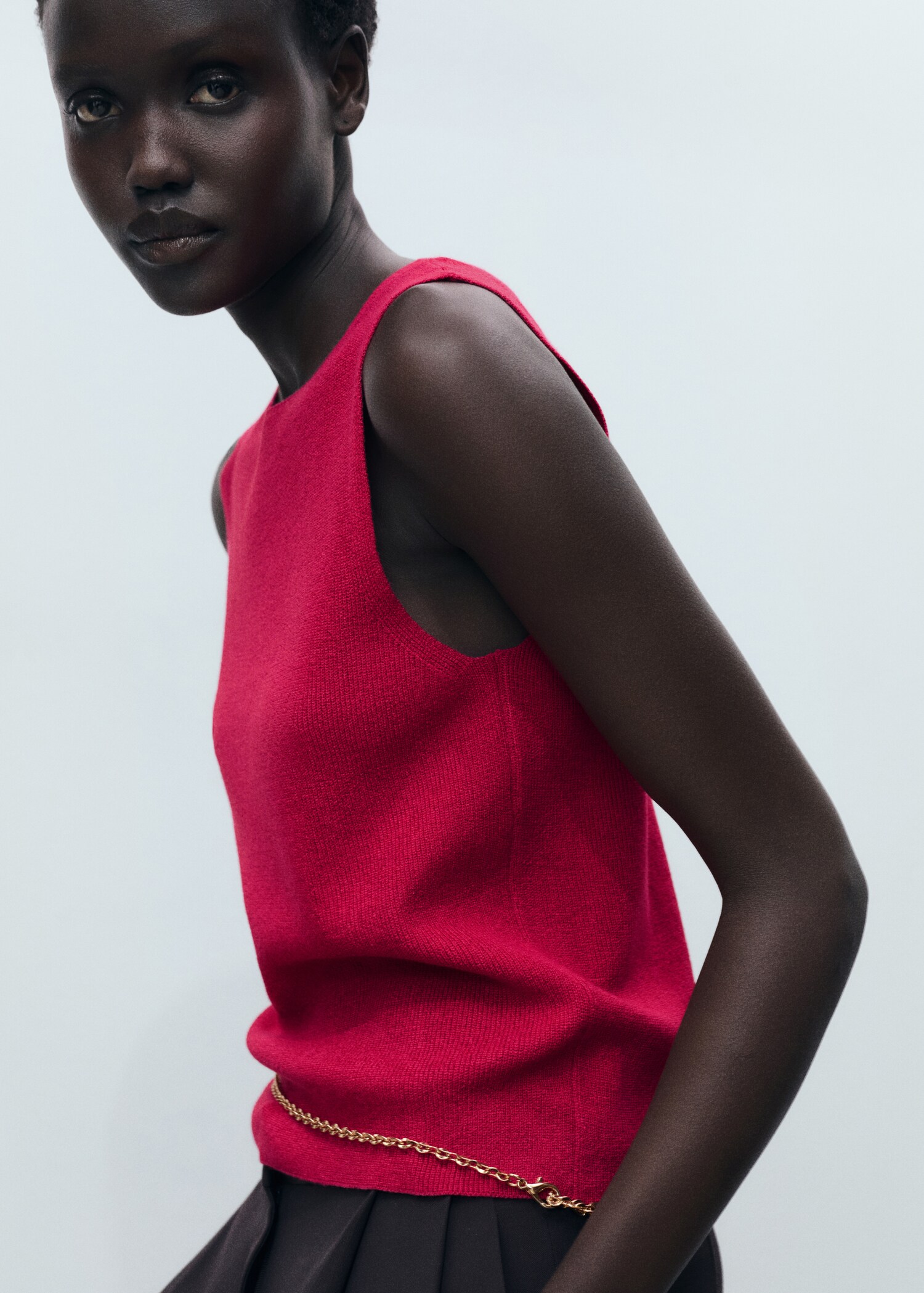 Geripptes Feinstrick-Top - Mittlere Ansicht