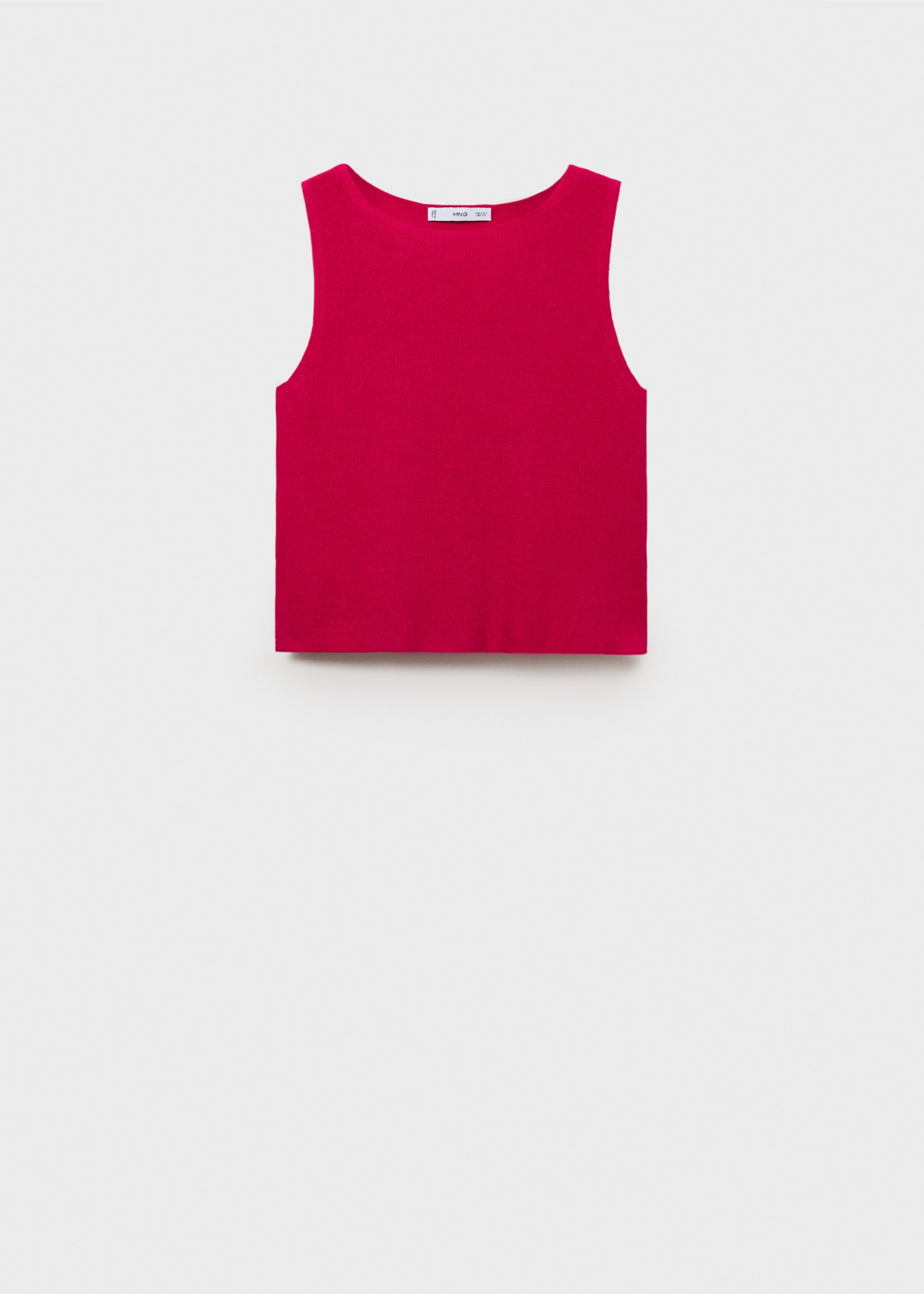 Geripptes Feinstrick-Top - Artikel ohne Model, Fuchsia. Ref: 87027191-00.