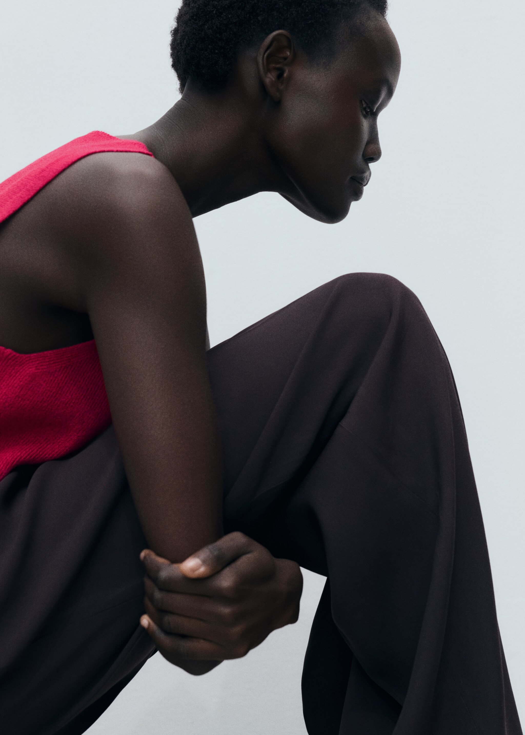 Geripptes Feinstrick-Top - Detail des Artikels 2, Fuchsia. Ref: 87027191-00.