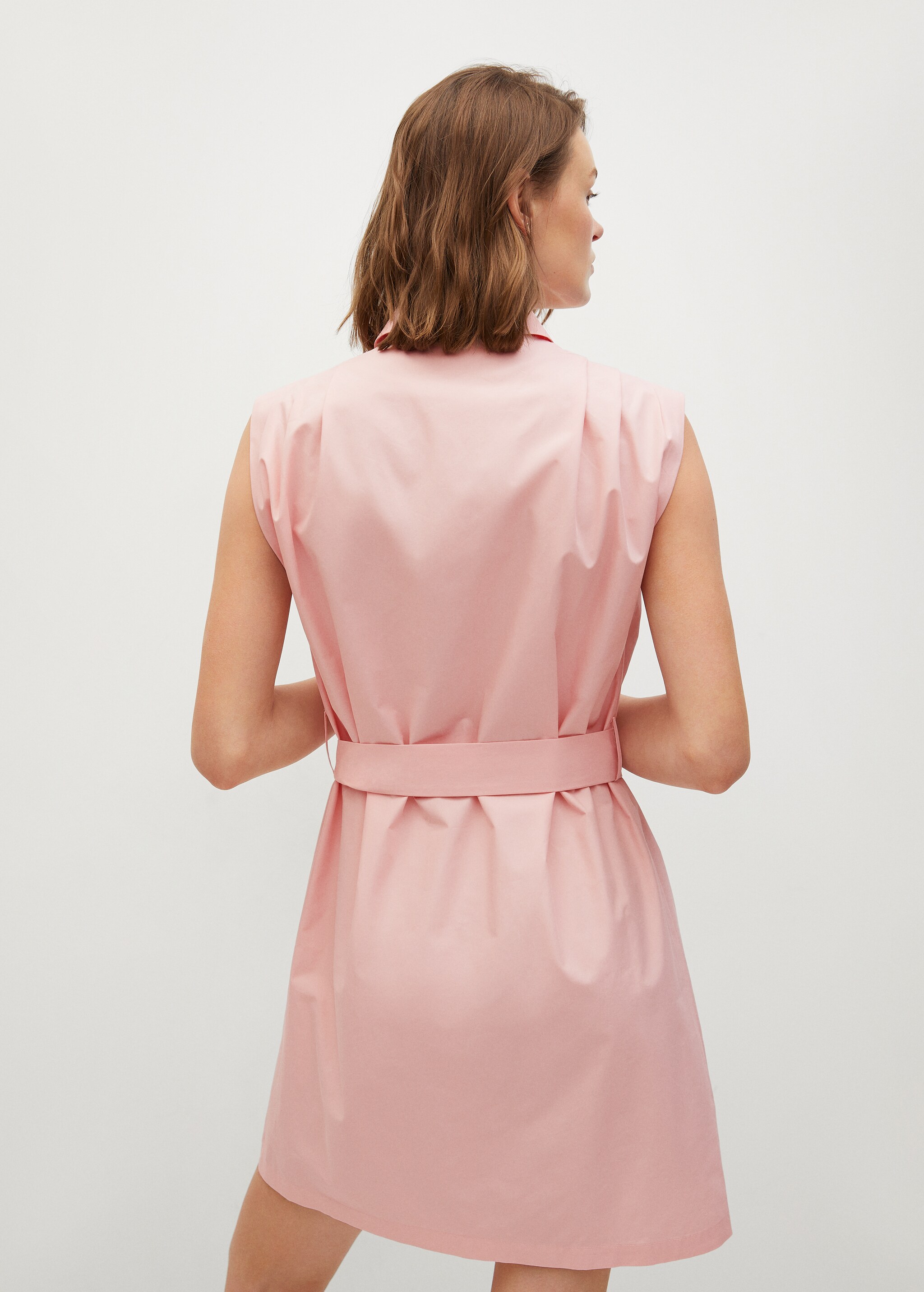 Vestido camisero cinturón - Reverso del artículo