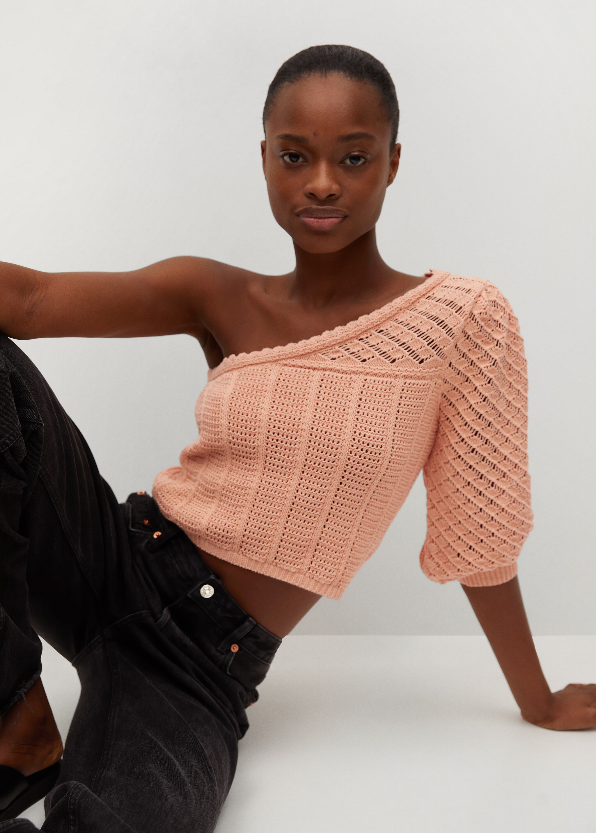 Asymmetrischer Strickpullover - Detail des Artikels 2