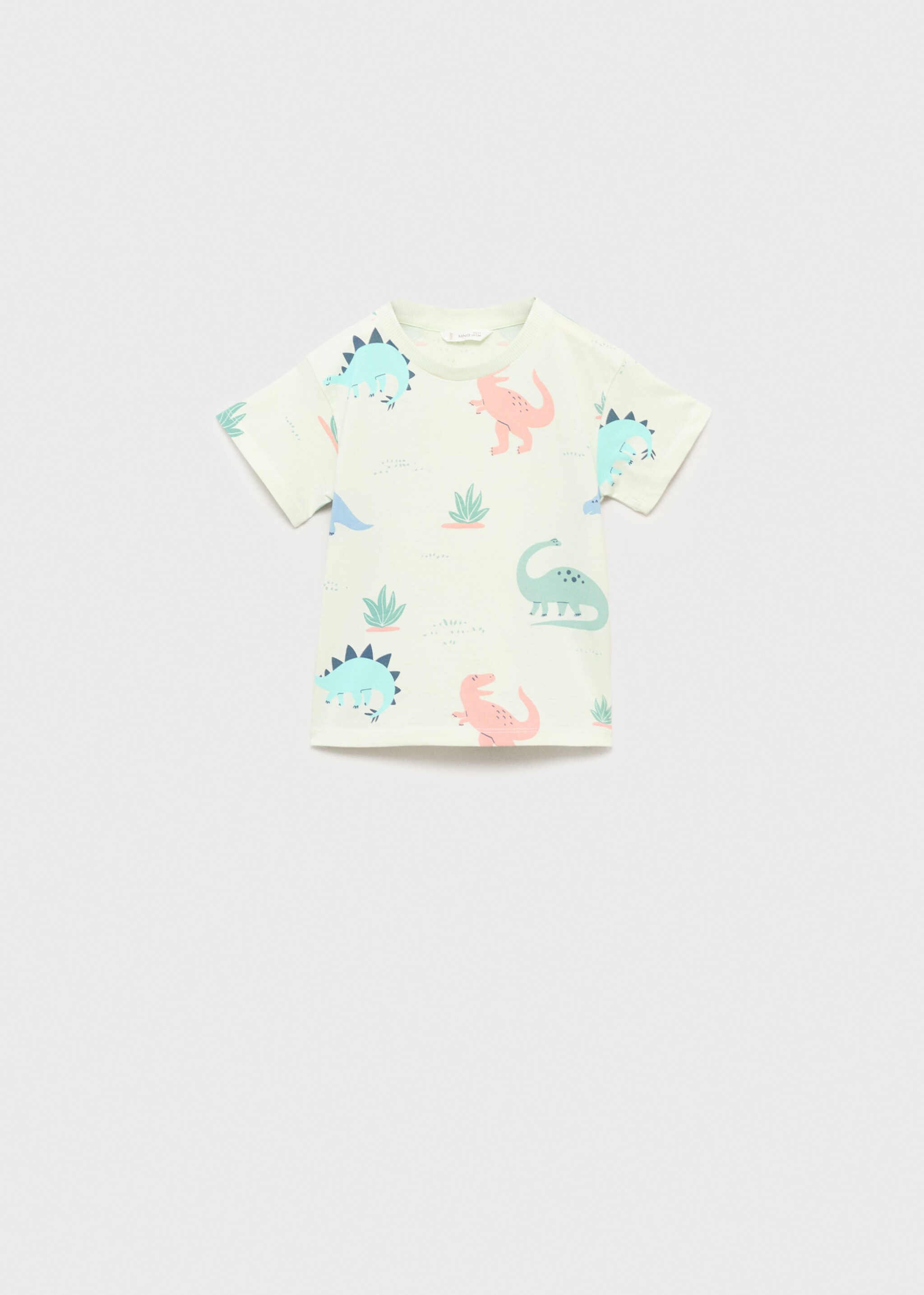 Cotton dinosaur t-shirt - Article without model, Pastel Green. Ref: 87027693-00.
