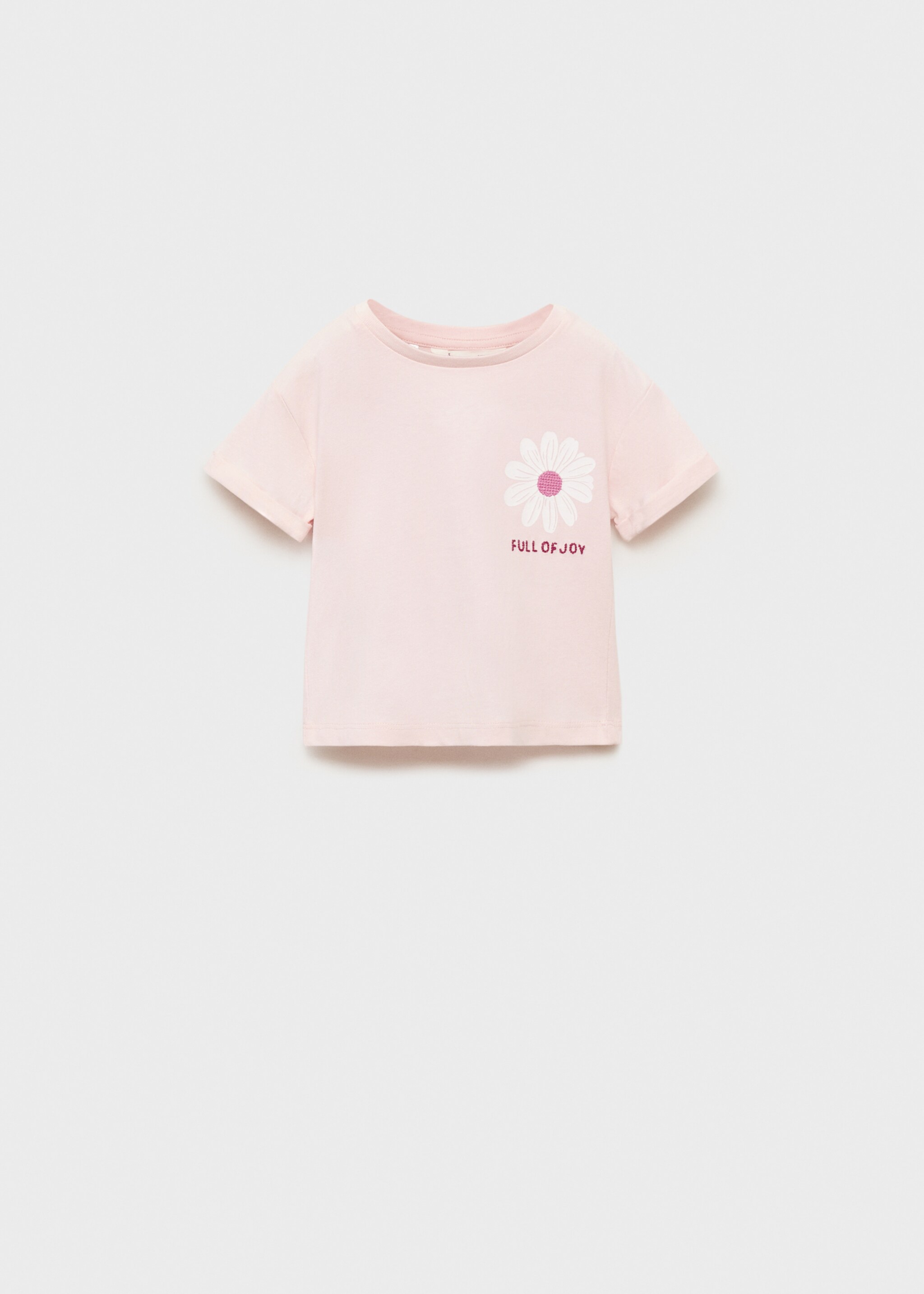 Embroidered detail T-shirt - Article without model, Pink. Ref: 87027696-00.