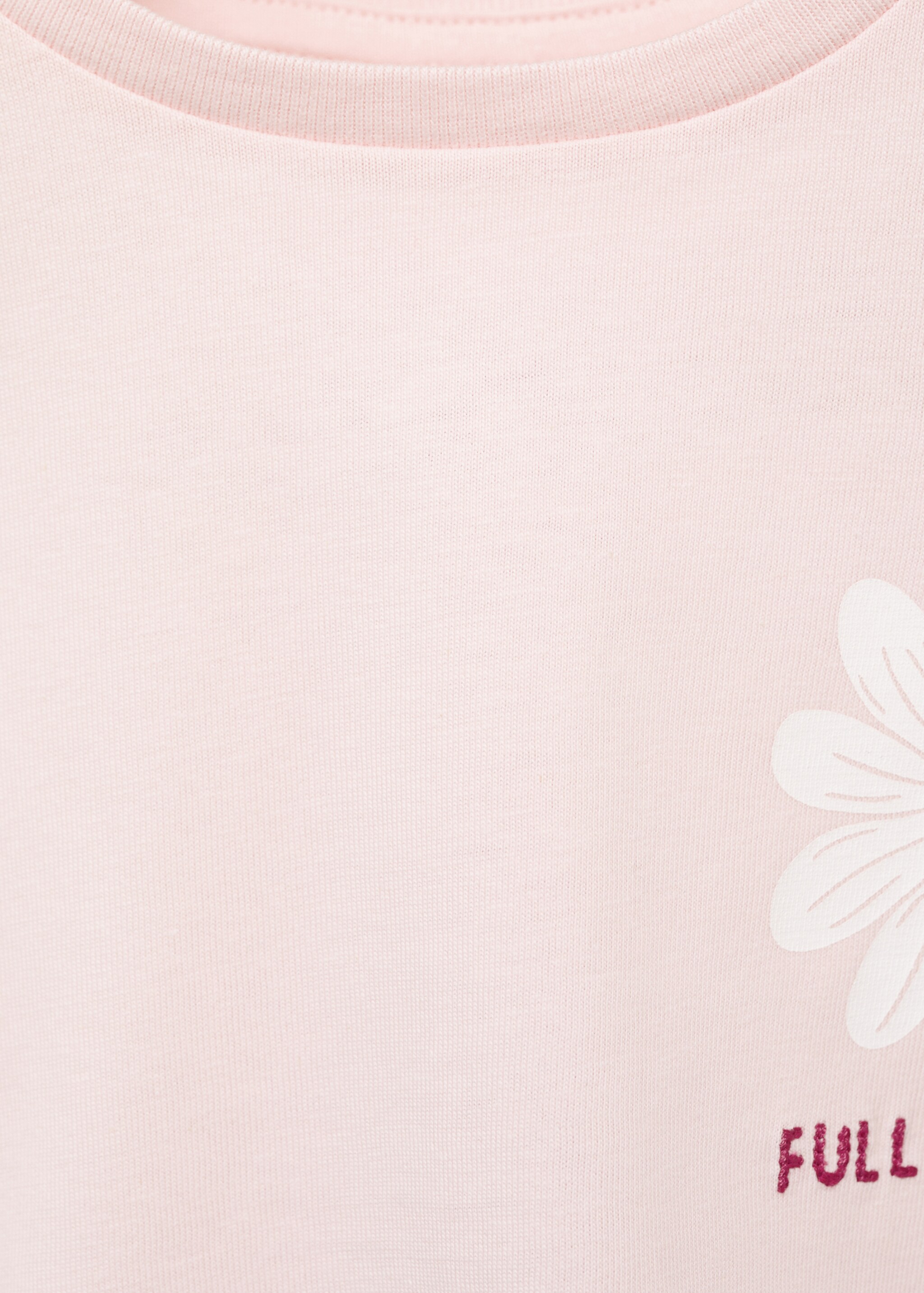 Embroidered detail T-shirt - Details of the article 8, Pink. Ref: 87027696-00.