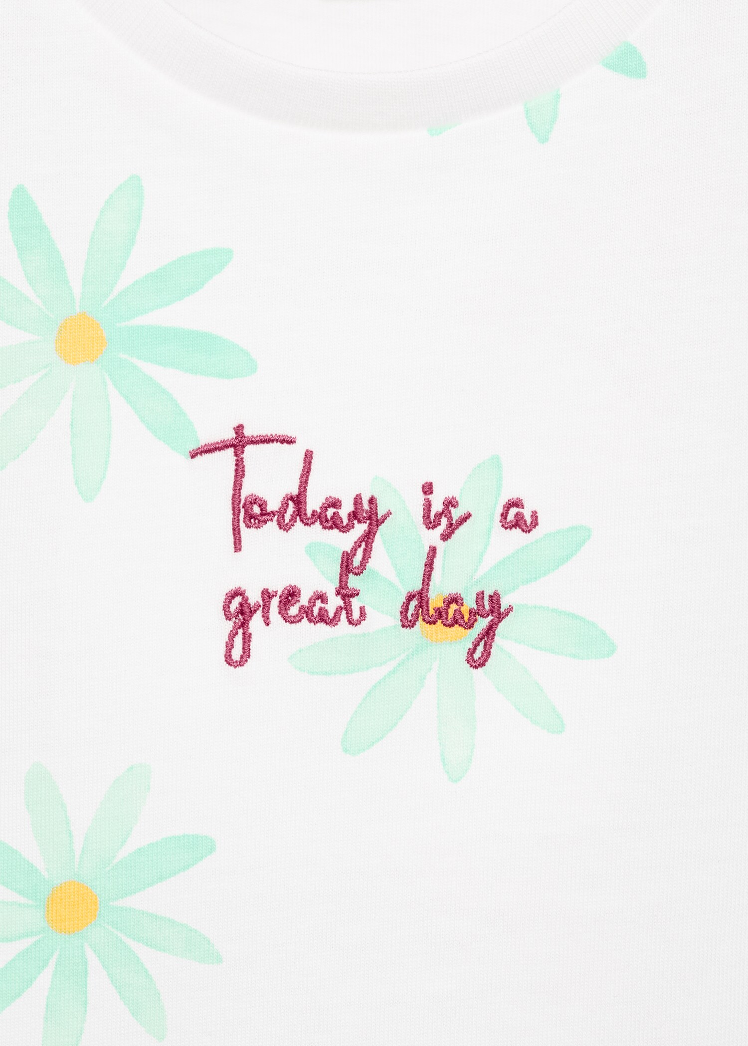 Gemustertes T-Shirt mit Stickerei - Detail des Artikels 8