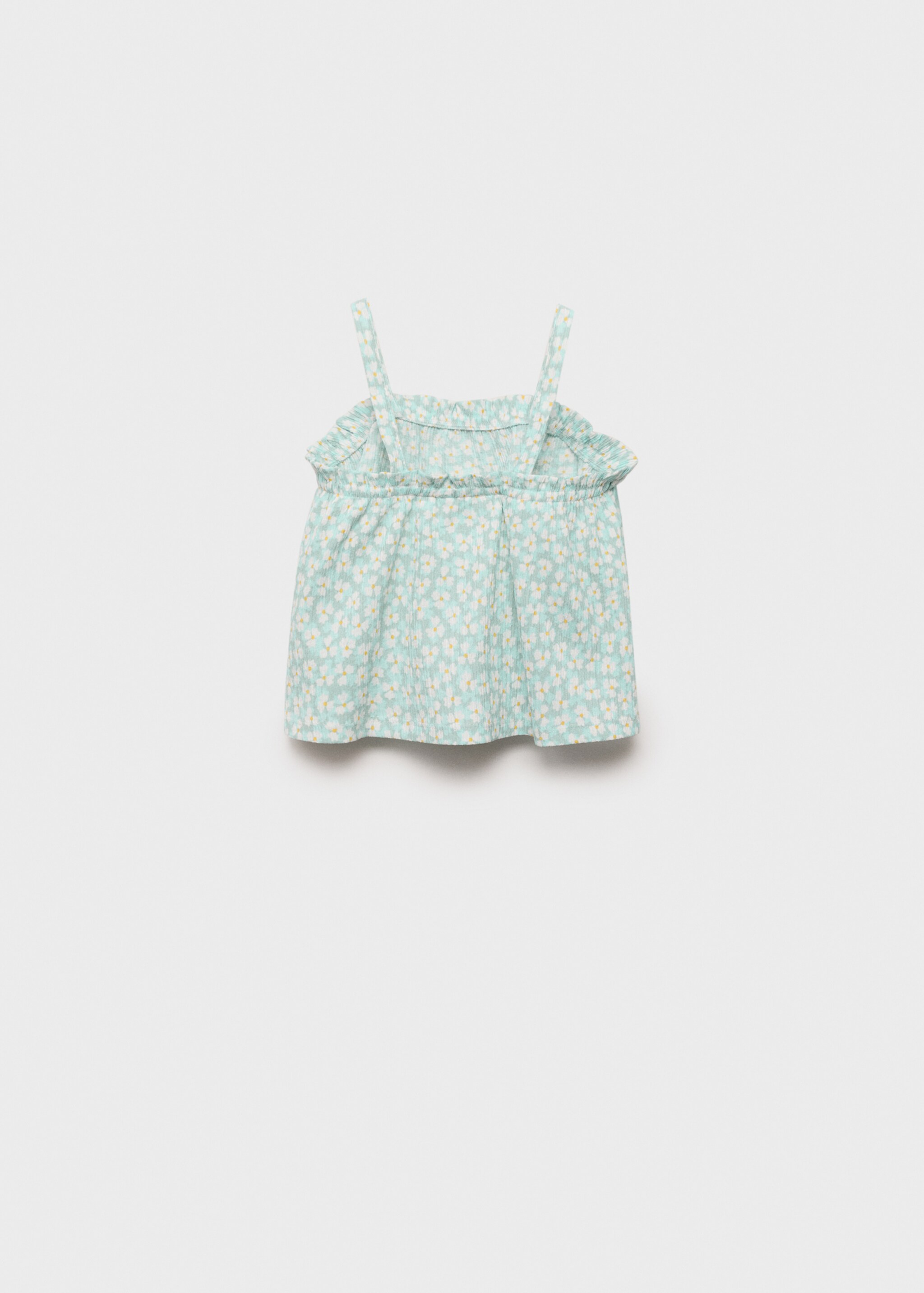 Printed strap top - Reverse of the article, Aqua Green. Ref: 87027699-00.