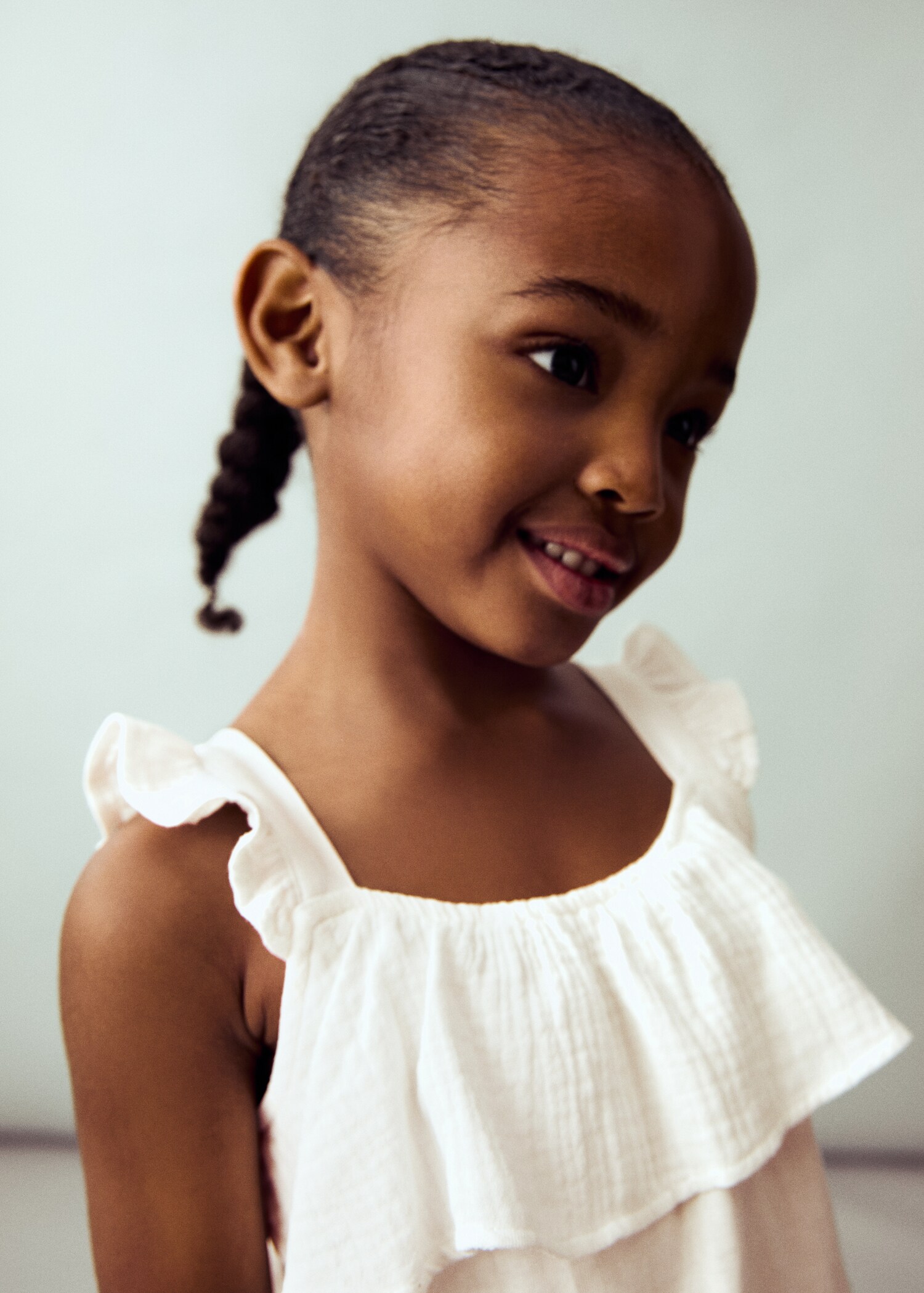 Ruffle textured T-shirt - Details of the article 1