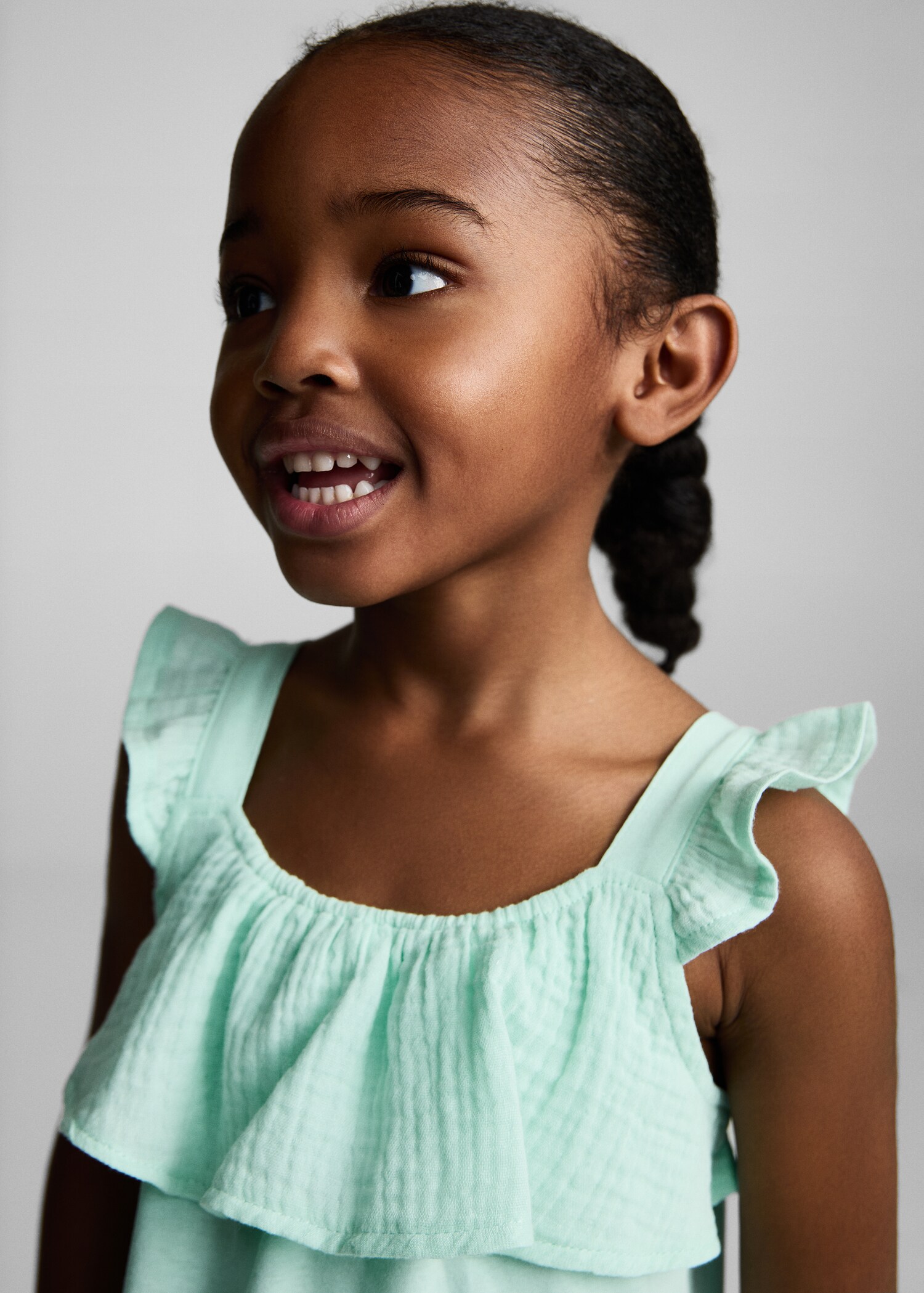 Ruffle textured T-shirt - Details of the article 1