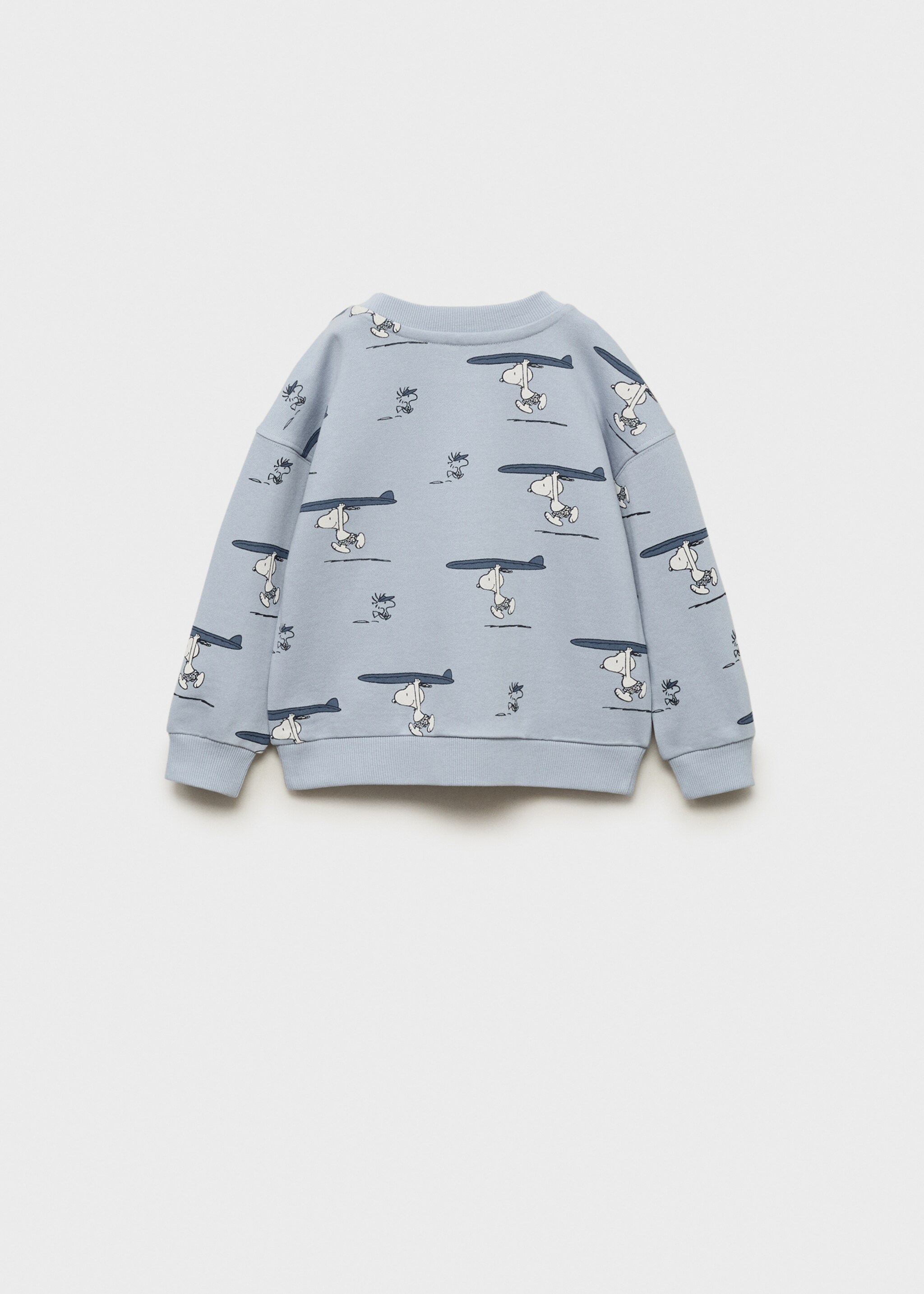 Sudadera Snoopy algodón - Reverso del artículo, Azul celeste. Ref: 87027706-00.