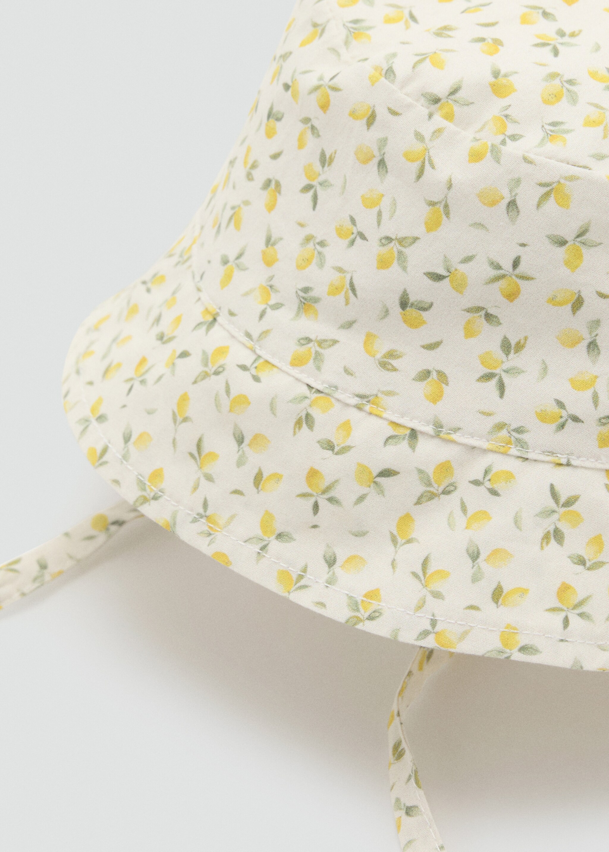 Cotton bucket hat - Medium plane, Pastel Green. Ref: 87027707-00.