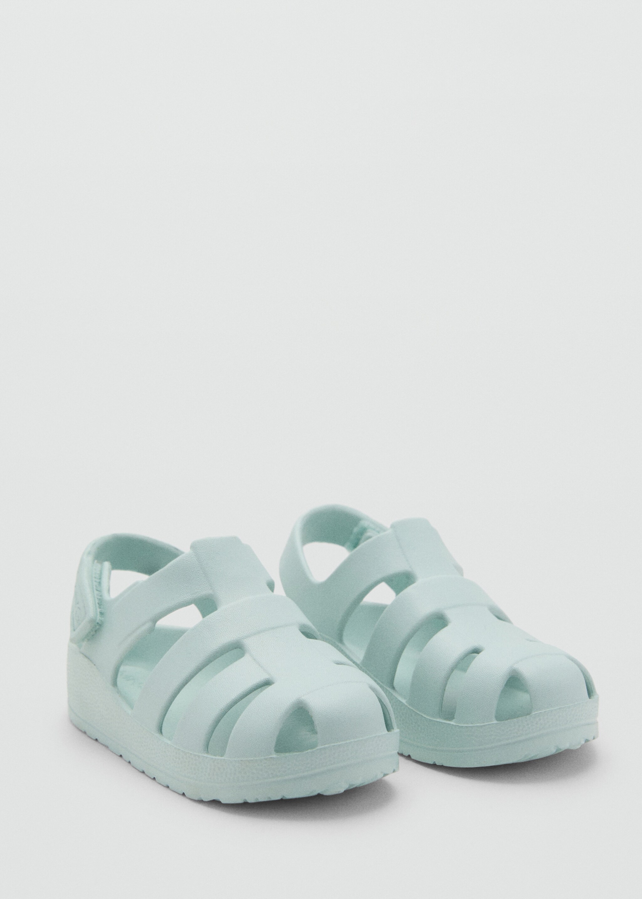 Velcro strap sandal - Medium plane, Mint Green. Ref: 87027711-00.