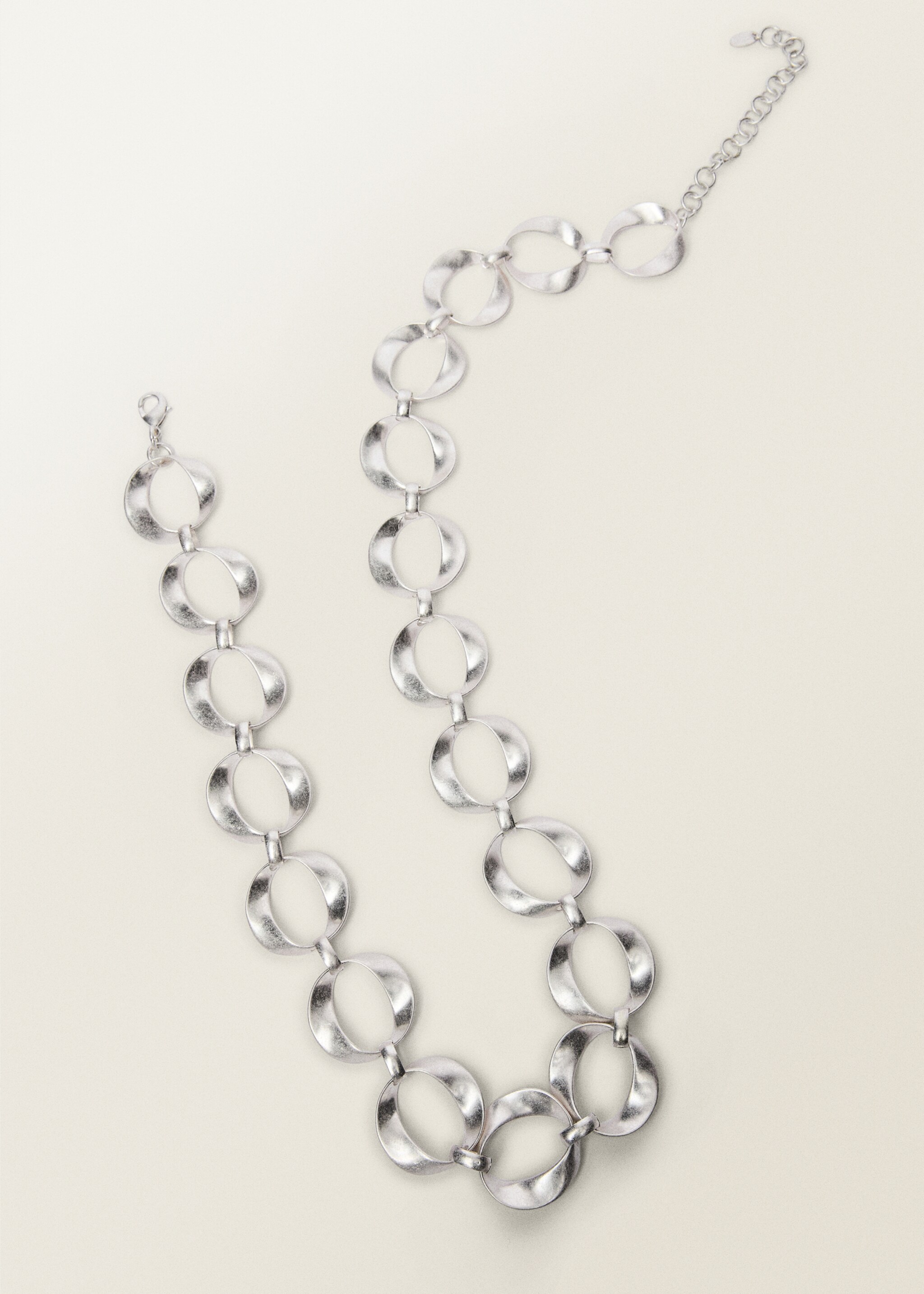 Cinturón aros metálicos - Detalle del artículo 2, Plata. Ref: 87027713-00.