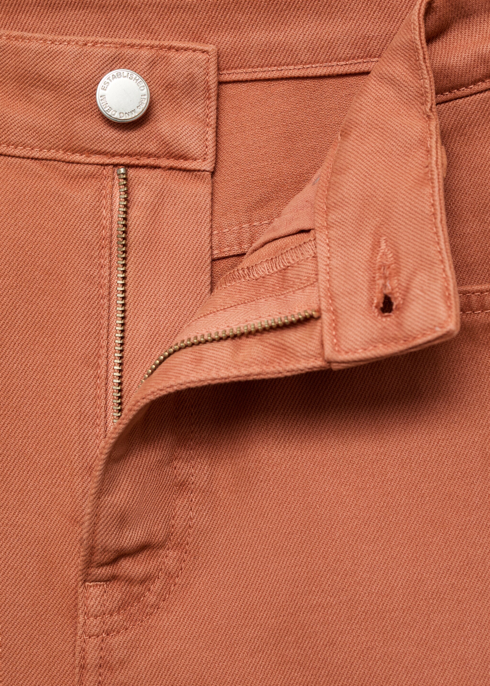 High-waisted wide-leg jeans - Details of the article 0, Burnt Orange. Ref: 87027719-00.