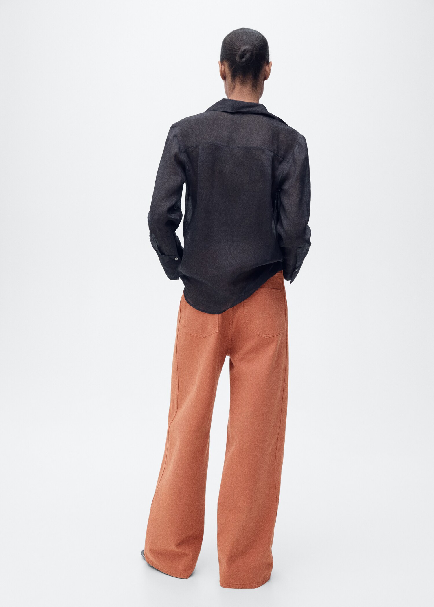 High-waisted wide-leg jeans - Reverse of the article