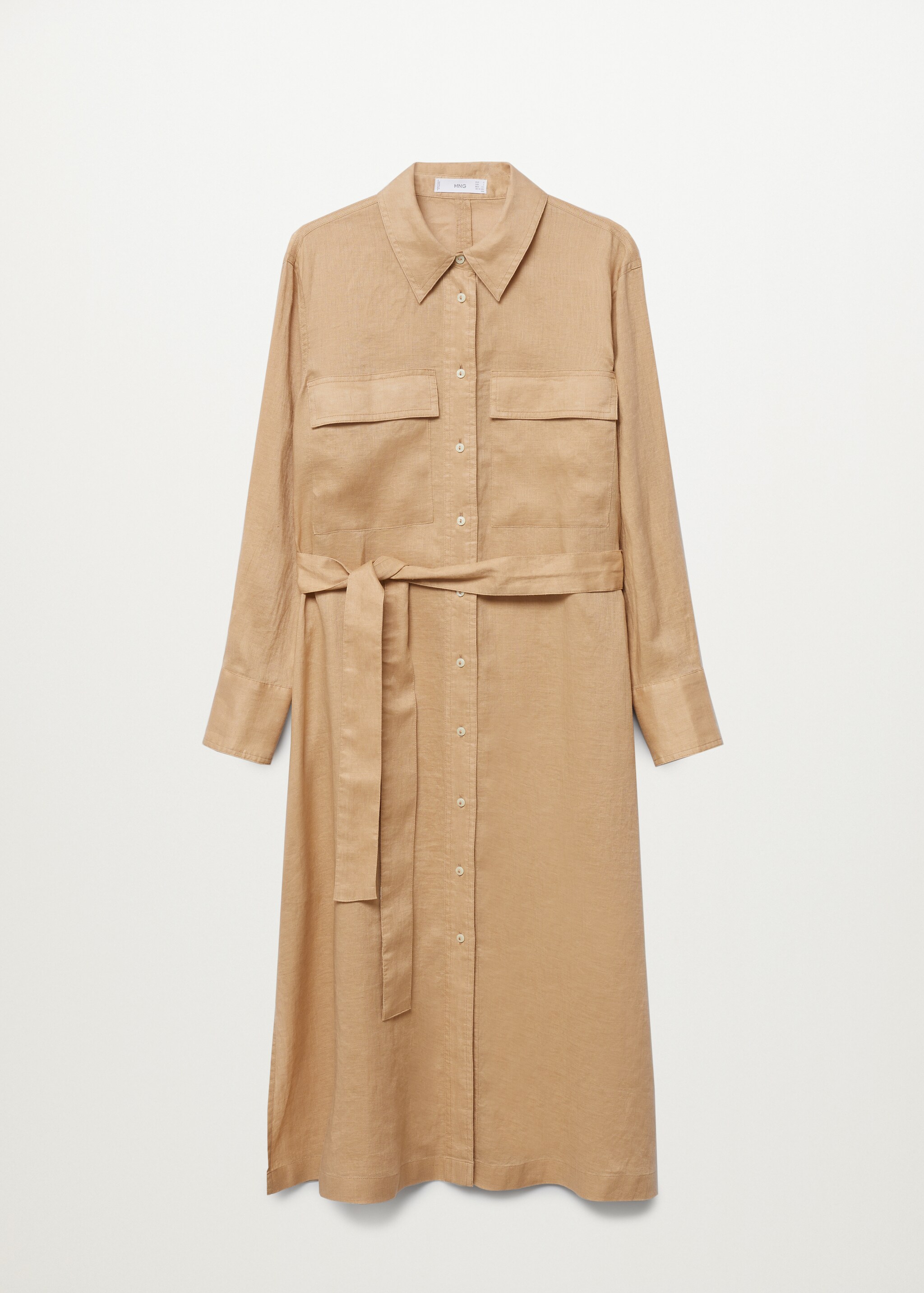 Linen-blend shirt dress - Article without model