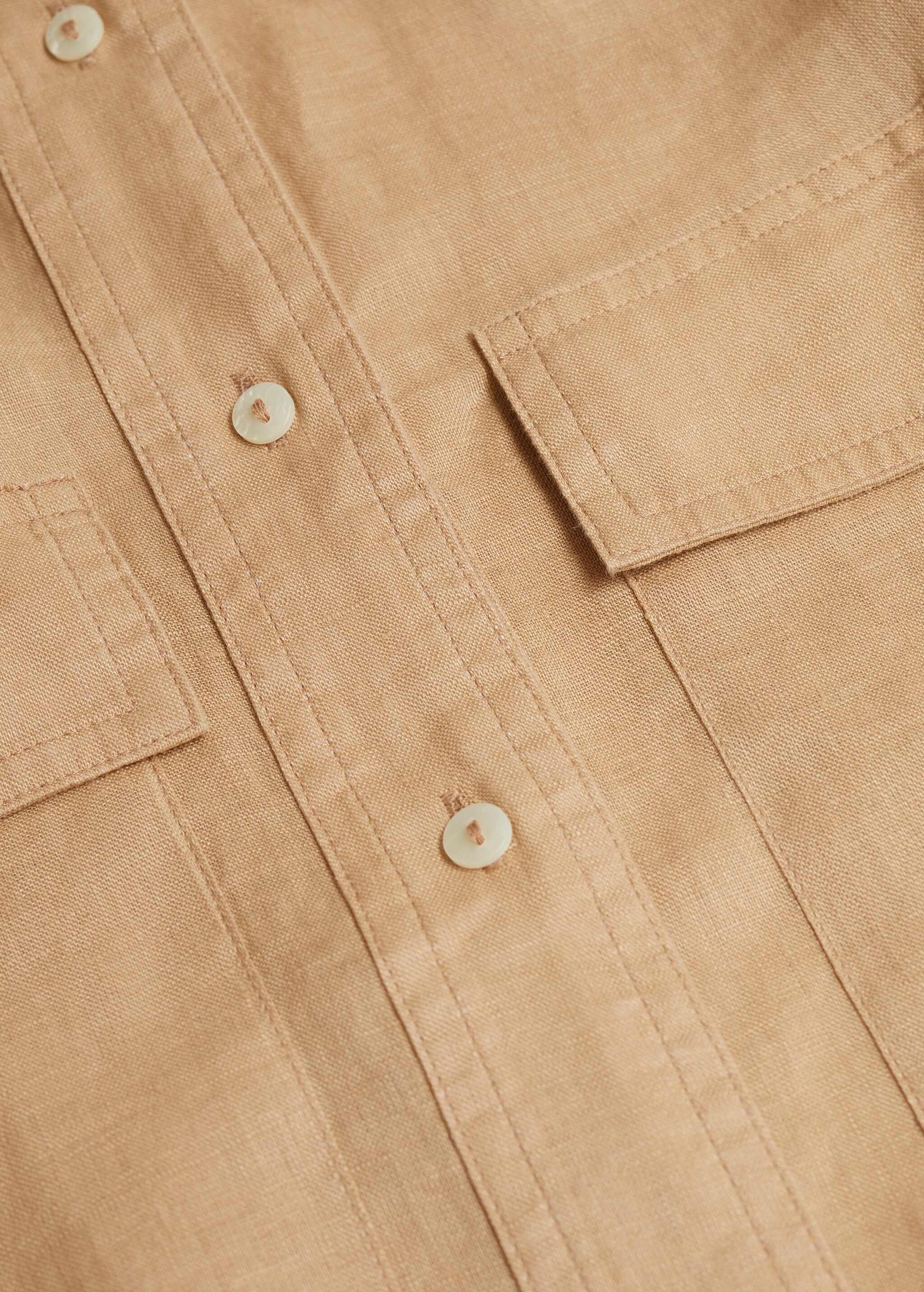 Linen-blend shirt dress - Details of the article 8