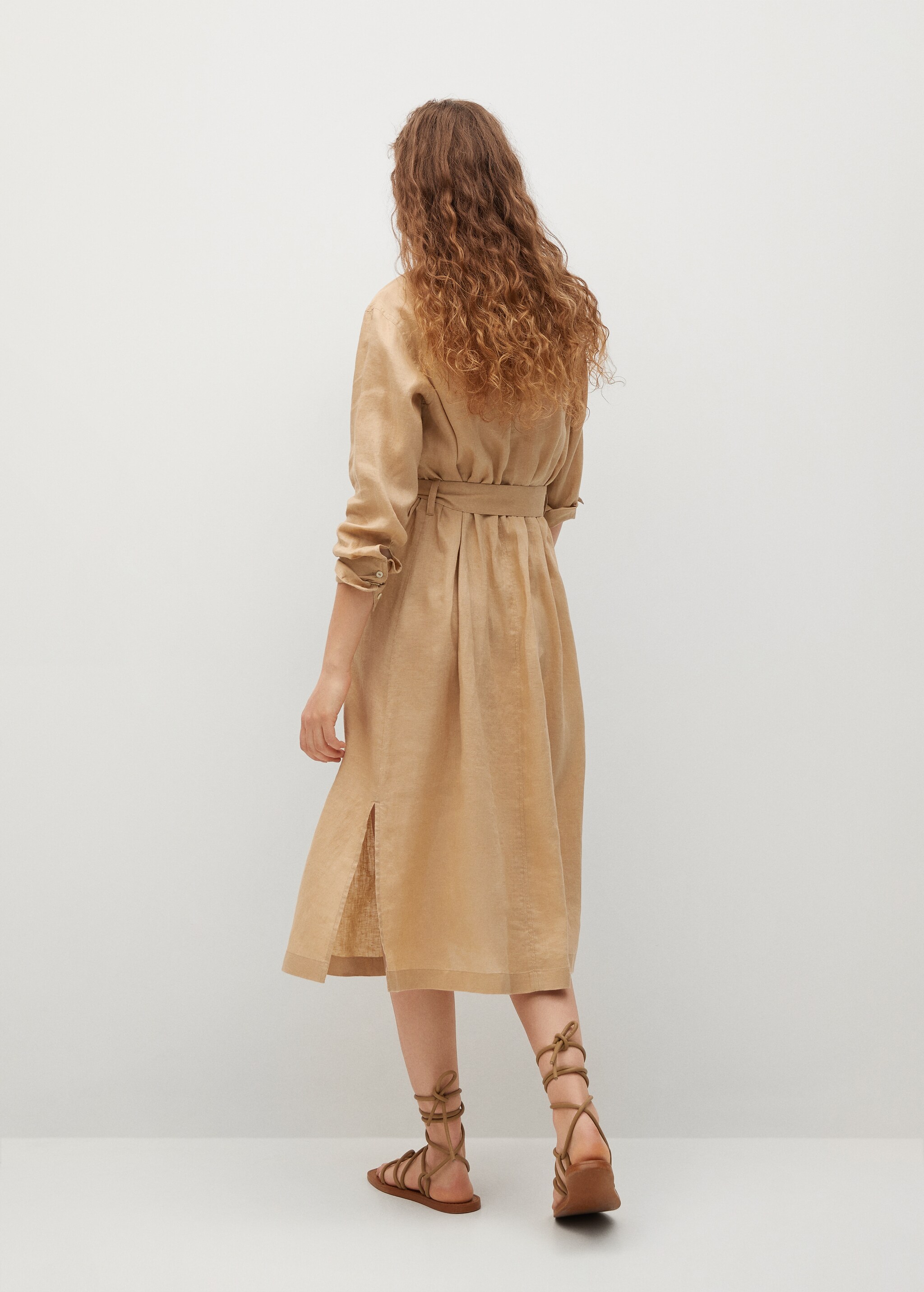 Linen-blend shirt dress - Reverse of the article
