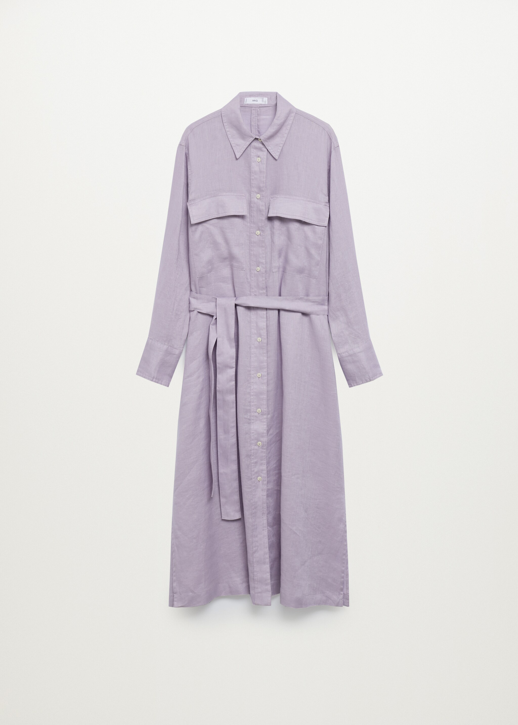 Linen-blend shirt dress - Article without model
