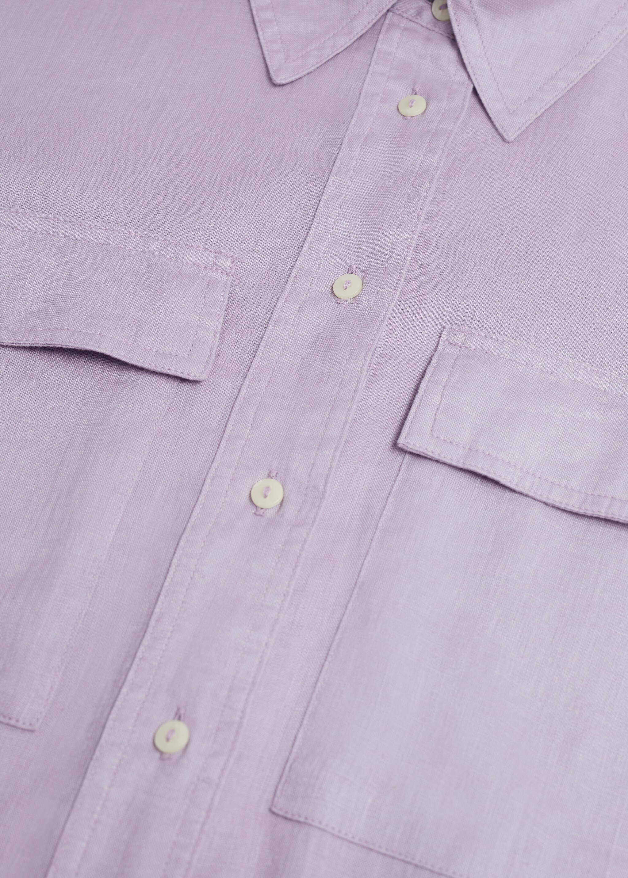 Linen-blend shirt dress - Details of the article 8