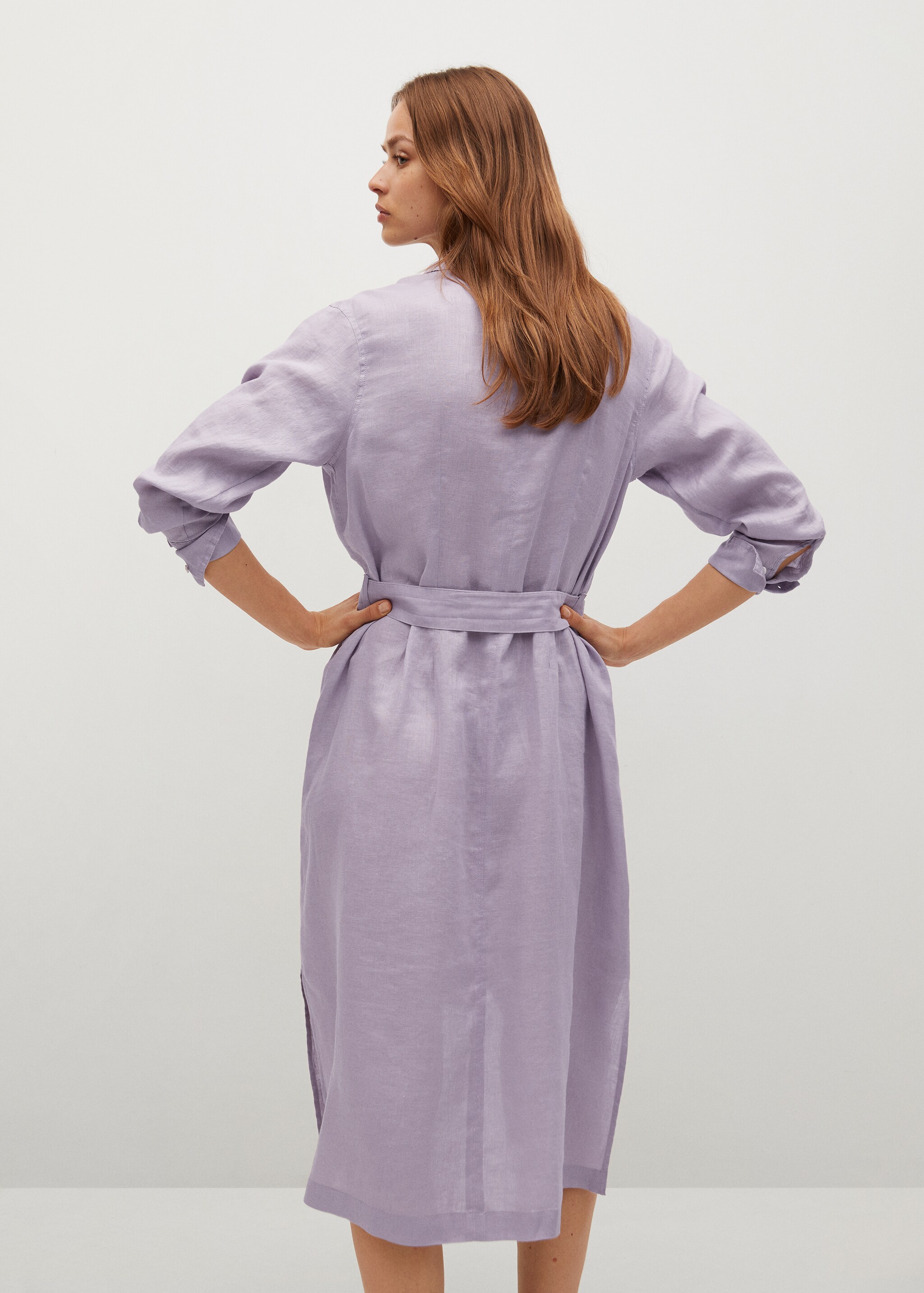 Linen-blend shirt dress - Reverse of the article
