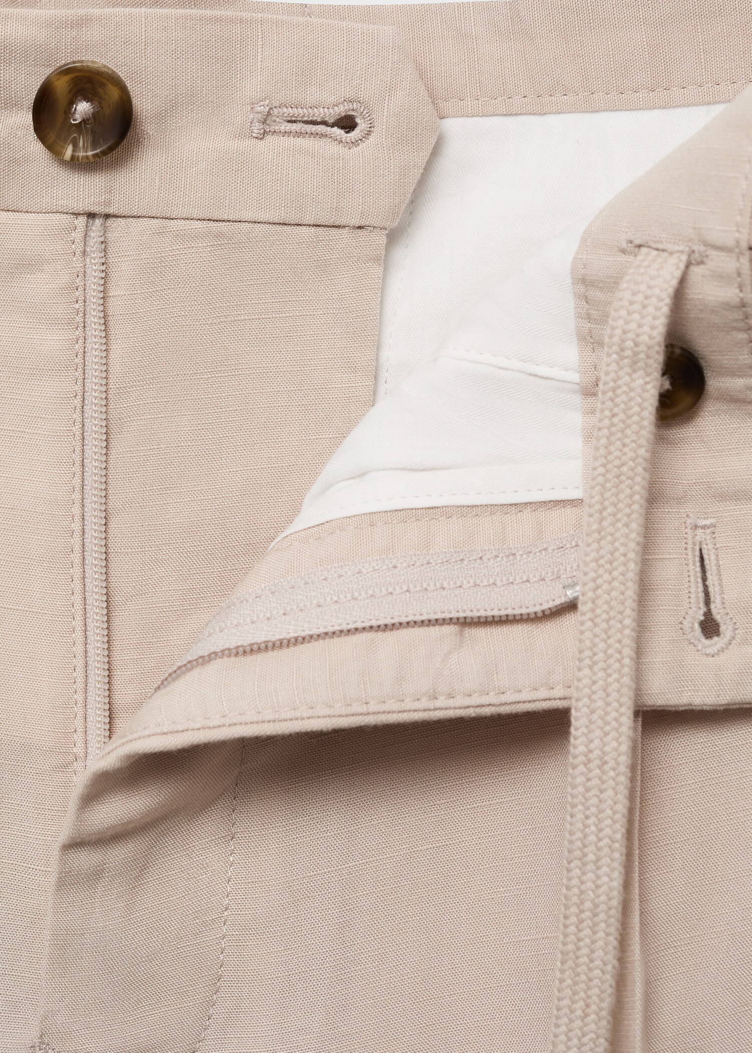 Slim fit linen trousers - Details of the article 8