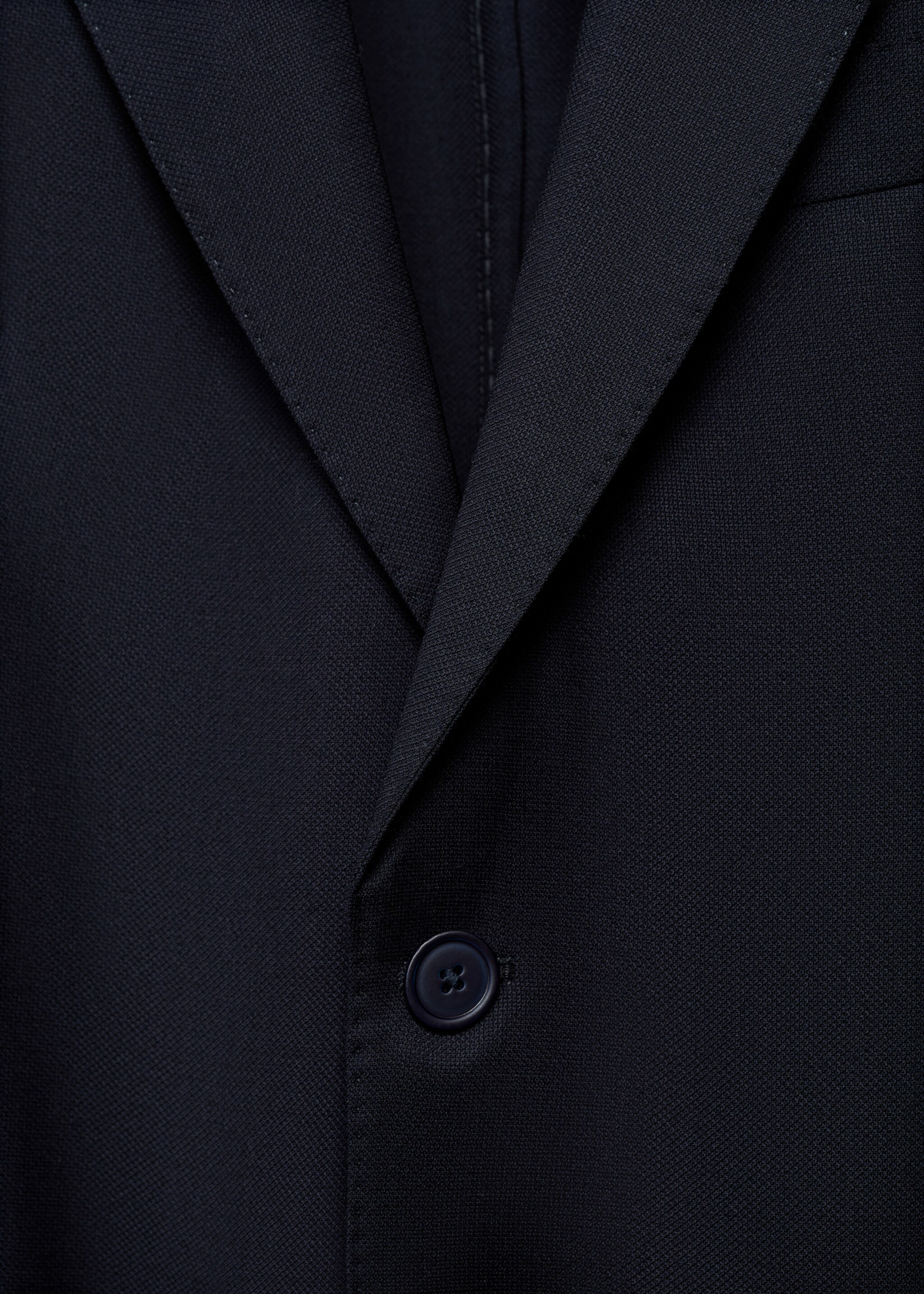 Veste 100 % laine froide slim-fit - Détail de l'article 8, Bleu marine. Ref: 87027891-00.