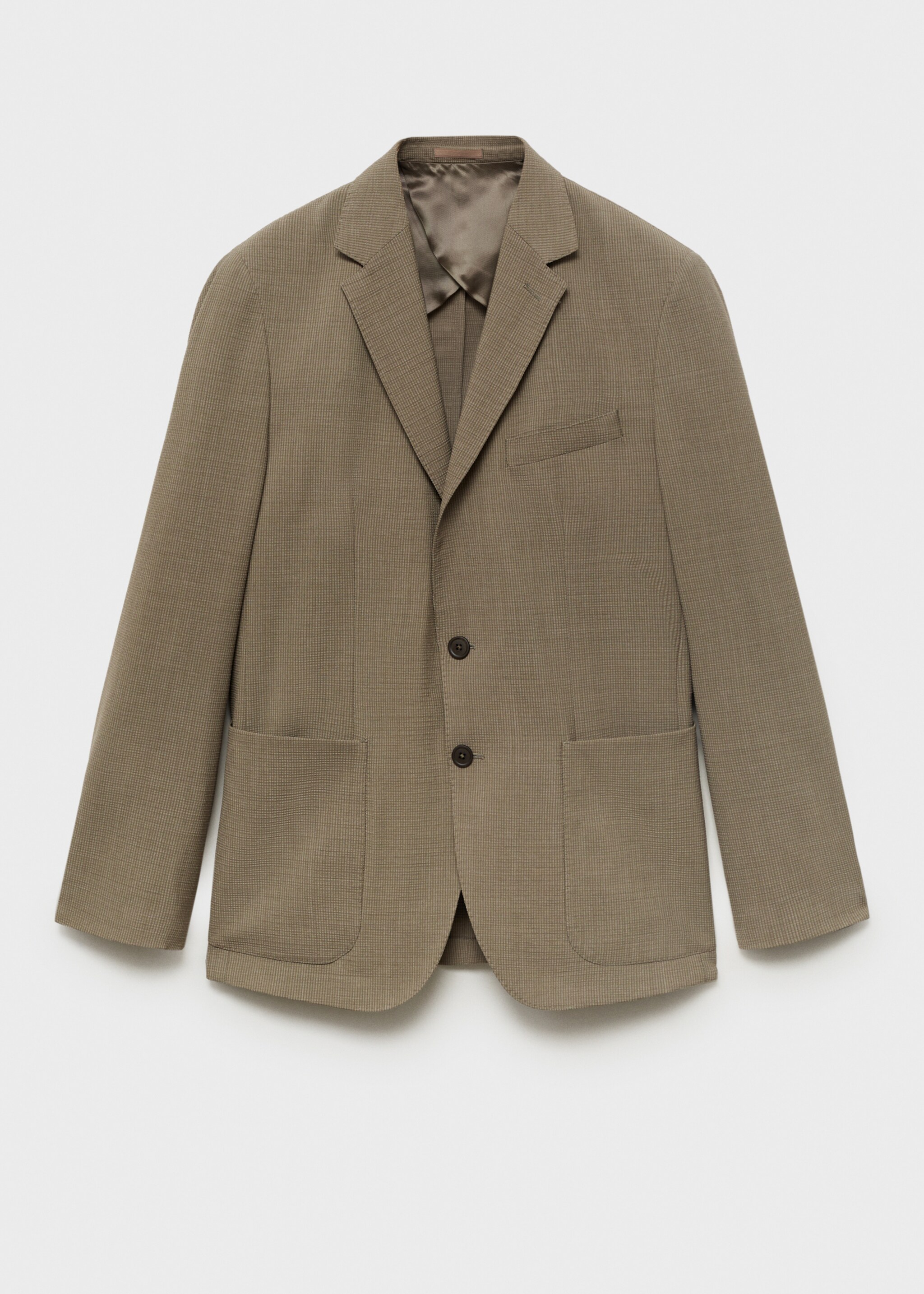 Veste de costume slim fit laine froide - Article sans modèle, Gris vison. Ref: 87027892-00.