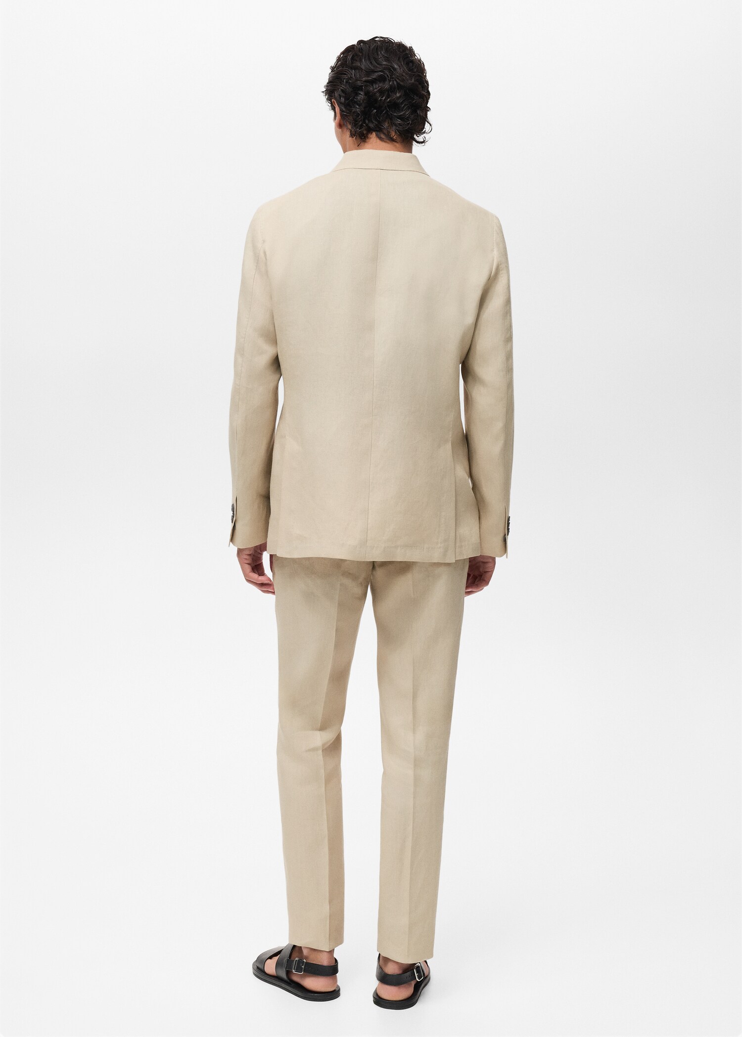 Veste 100 % lin poches plaquées - Verso de l’article