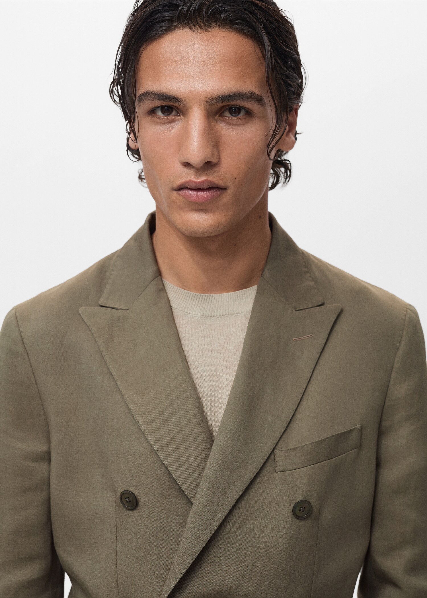 Americana vestit barreja lli slim fit creuada - Detall de l'article 1