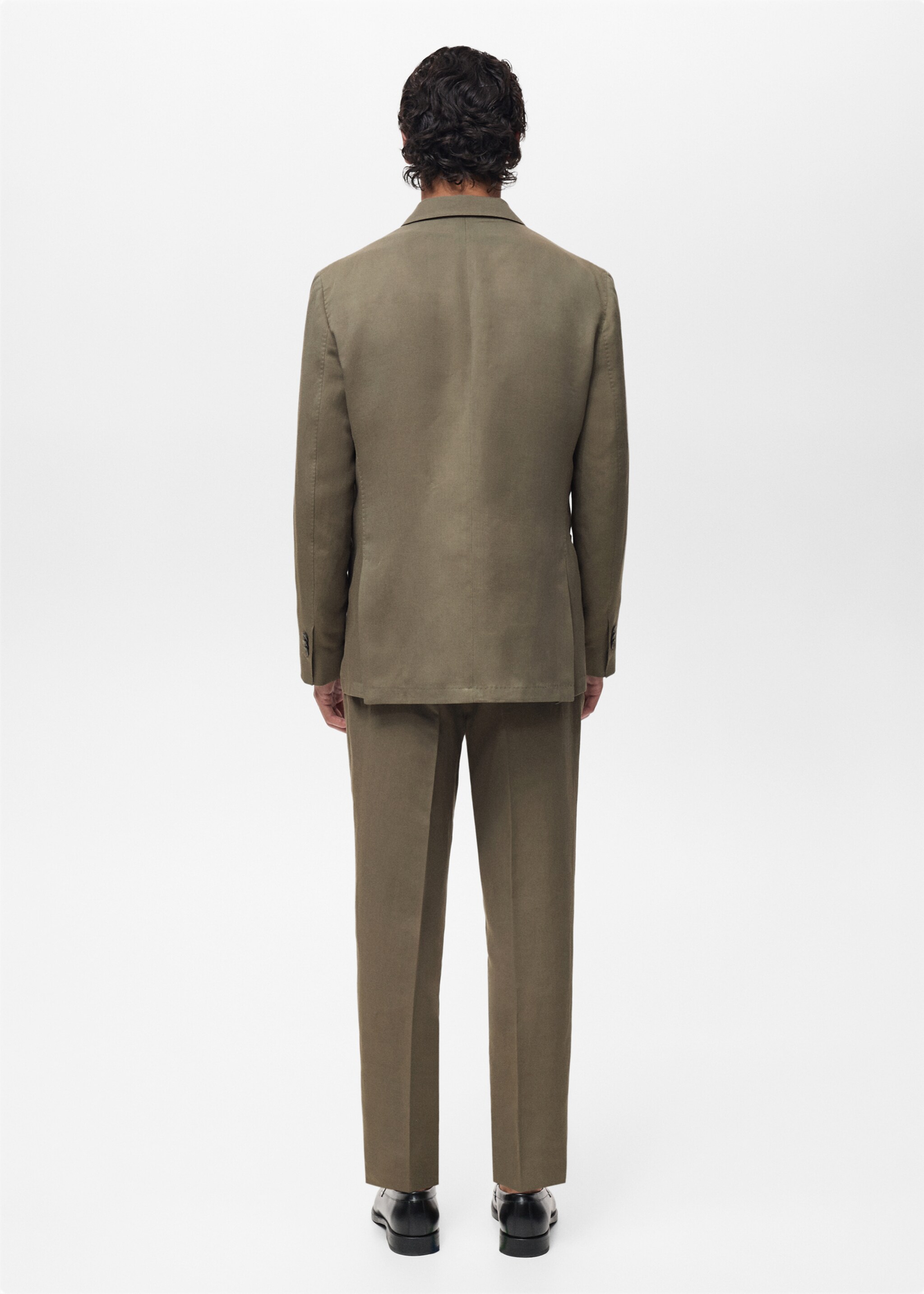 Americana vestit barreja lli slim fit creuada - Revers de l'article, Gris visó. Ref: 87027895-00.