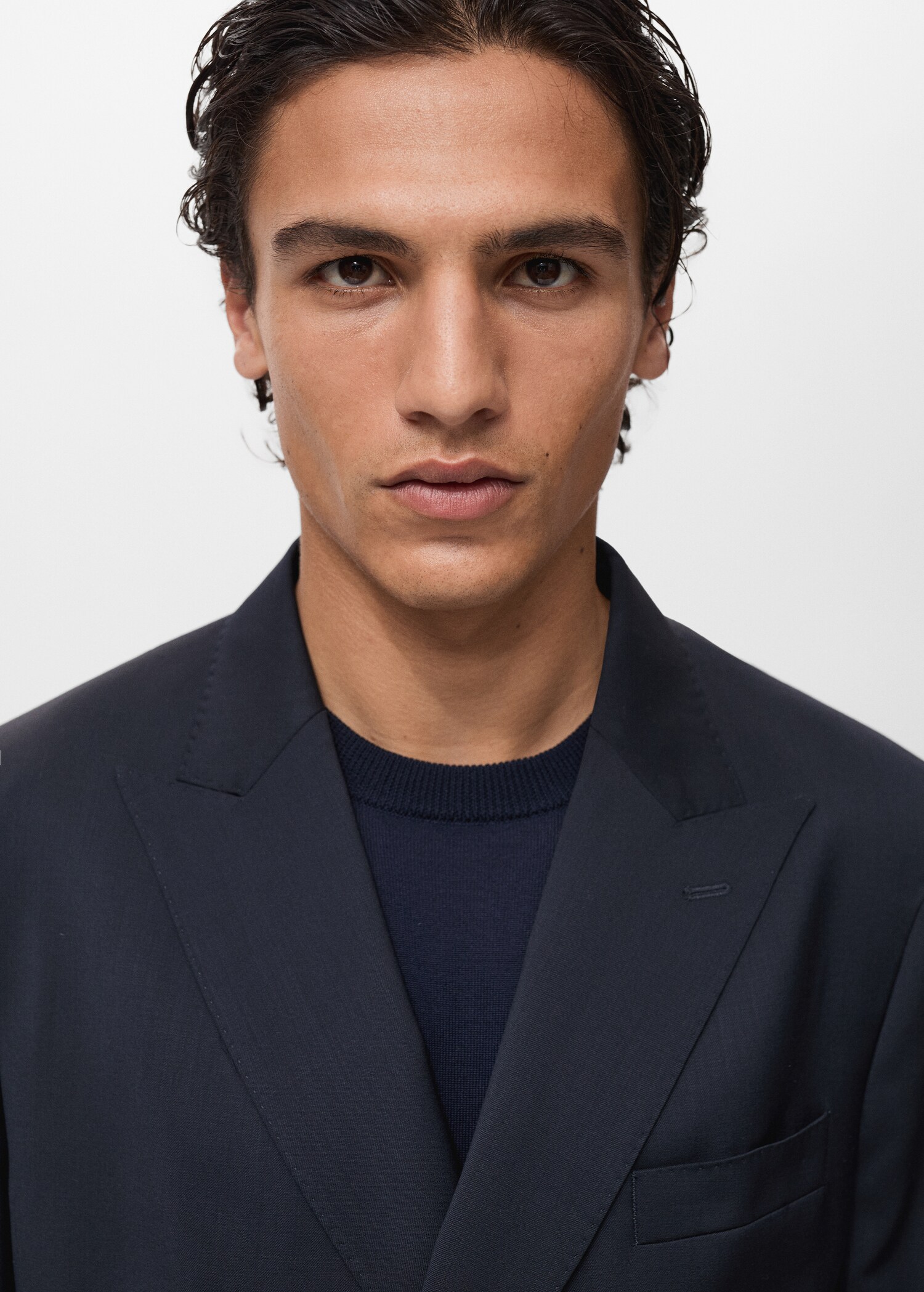 100% cold wool double-breasted suit jacket - Details of the article 1