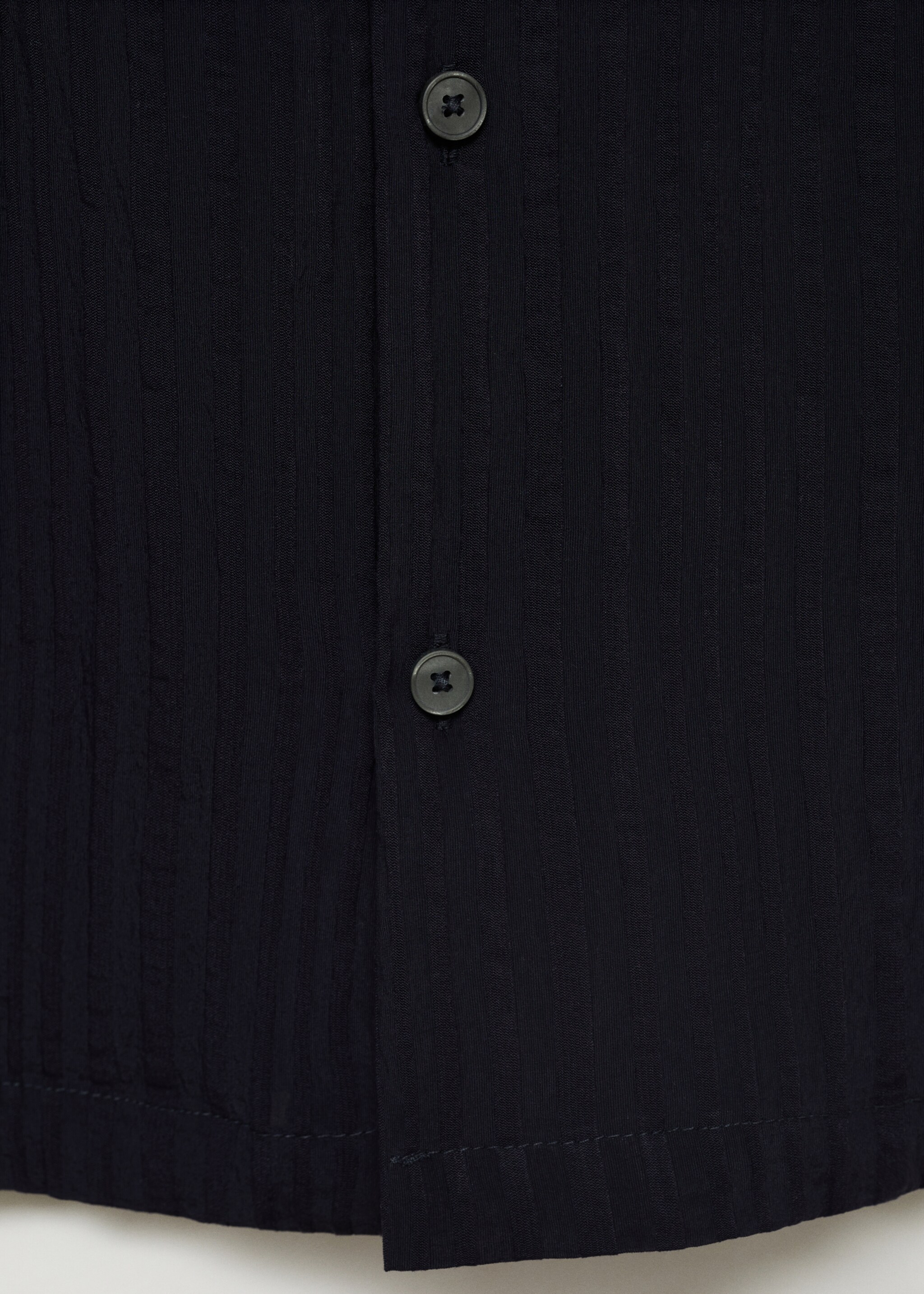 Stripped structure shirt - Details of the article 0, Dark Navy. Ref: 87027906-00.