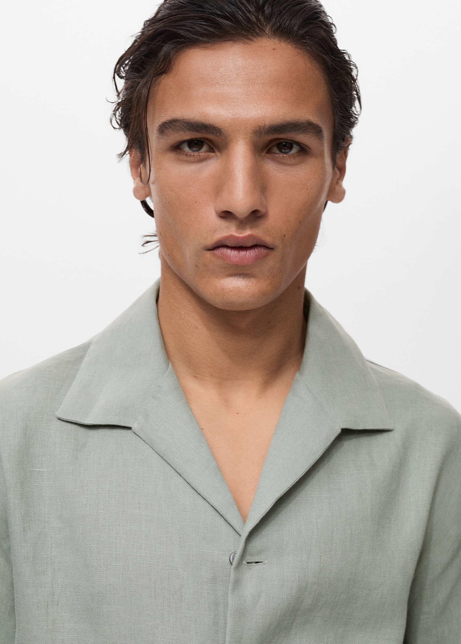 Kurzarmhemd aus 100 % Leinen - Detail des Artikels 1