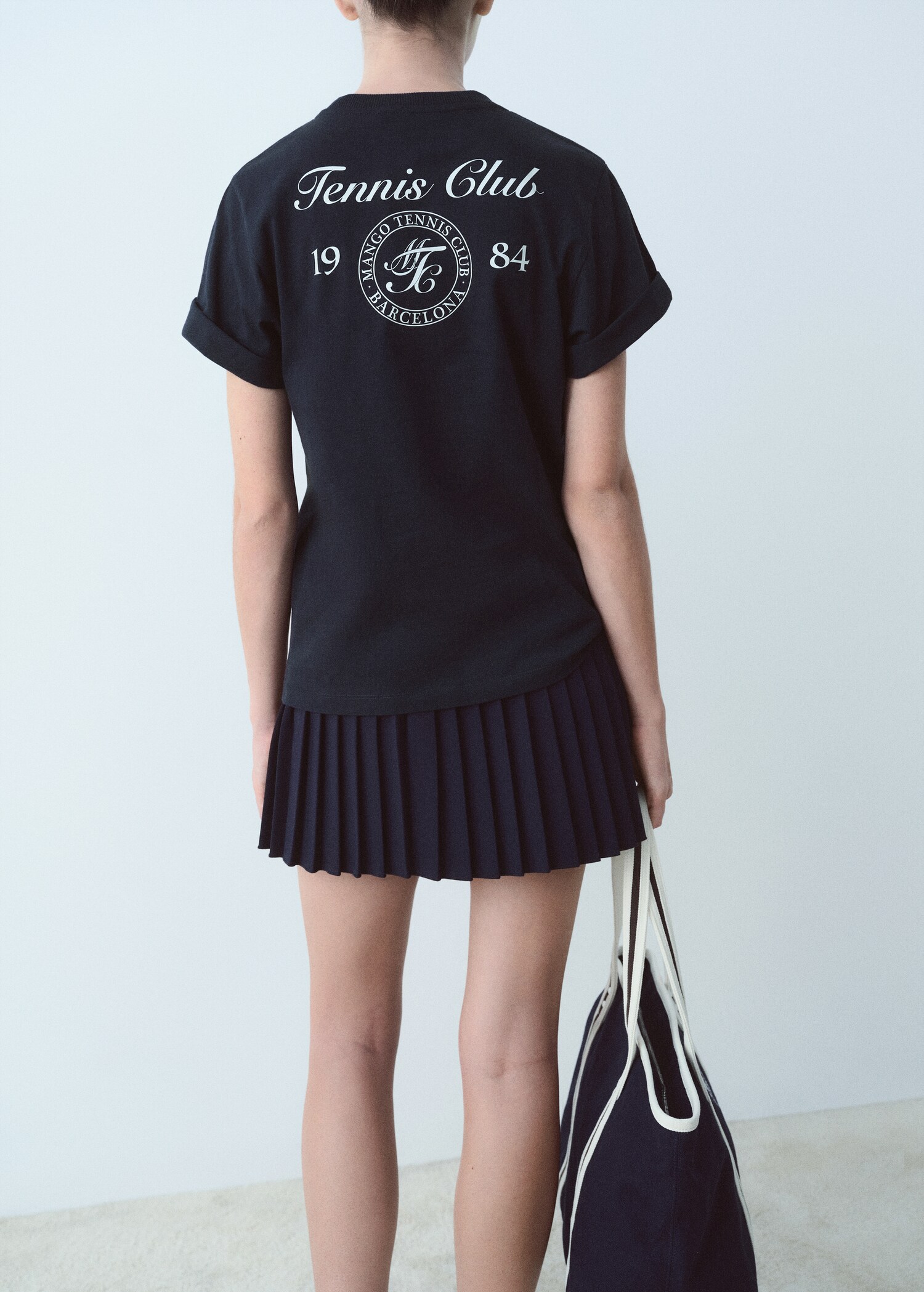 Cotton t-shirt with printed message - Reverse of the article